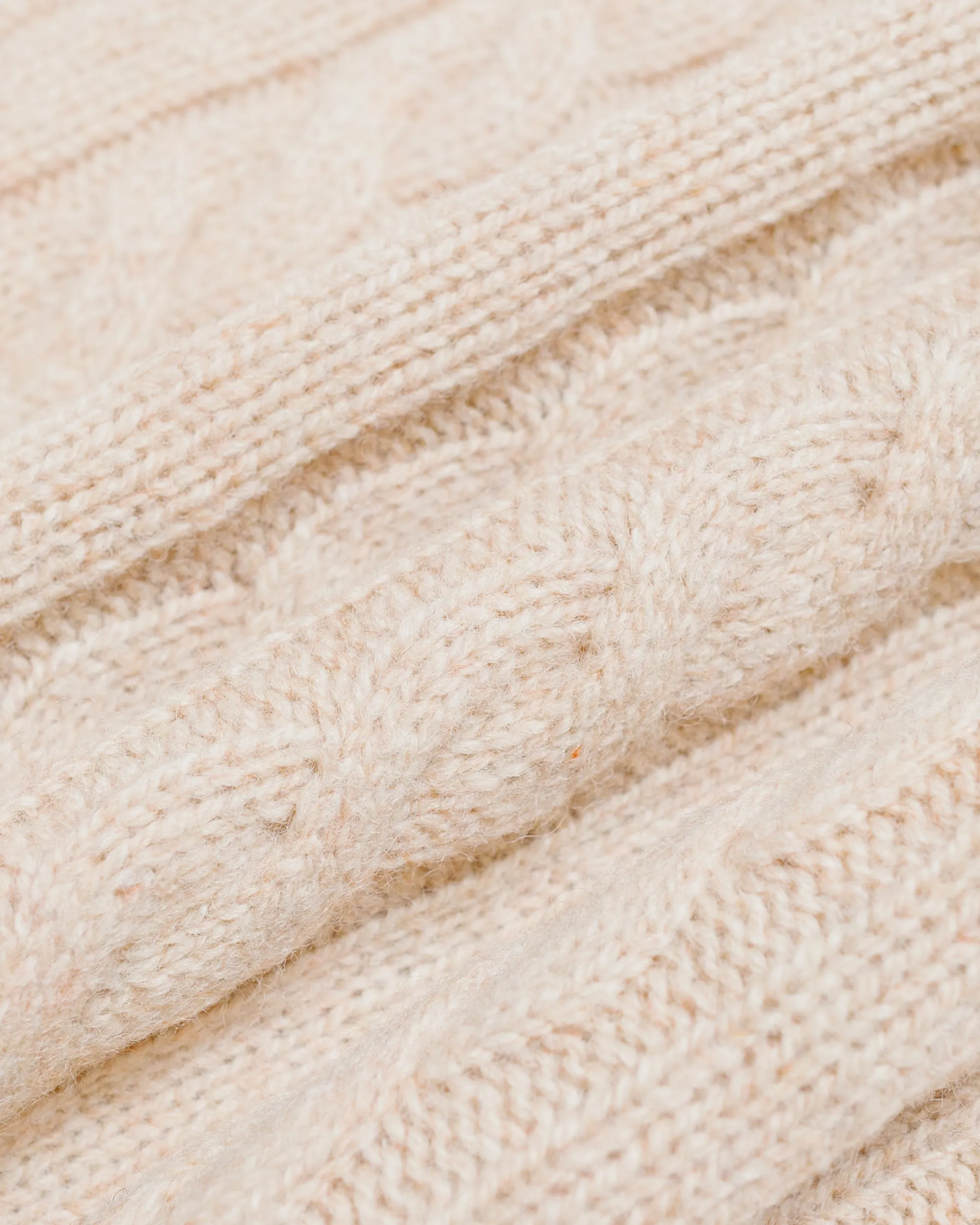 Beams Plus Cable Crew 5G Beige sold by Lost & Found product image thumbnail 5