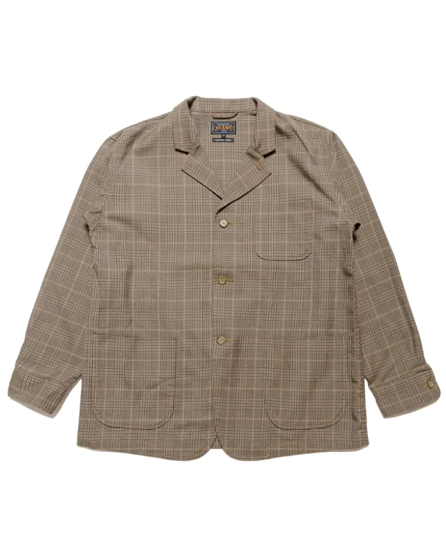 Beams Plus 4B Cuffs Jacket TW Plaid Light Brown sold by Lost & Found