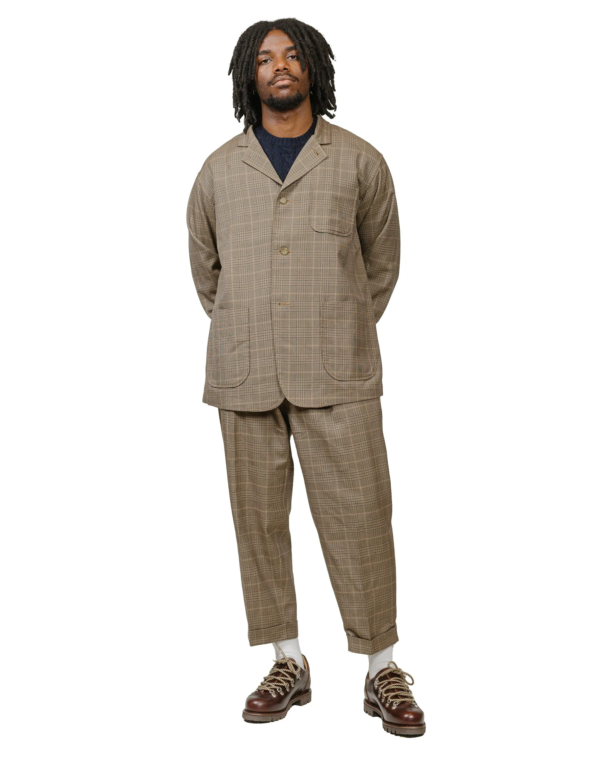 Beams Plus 4B Cuffs Jacket TW Plaid Light Brown sold by Lost & Found product image thumbnail 4