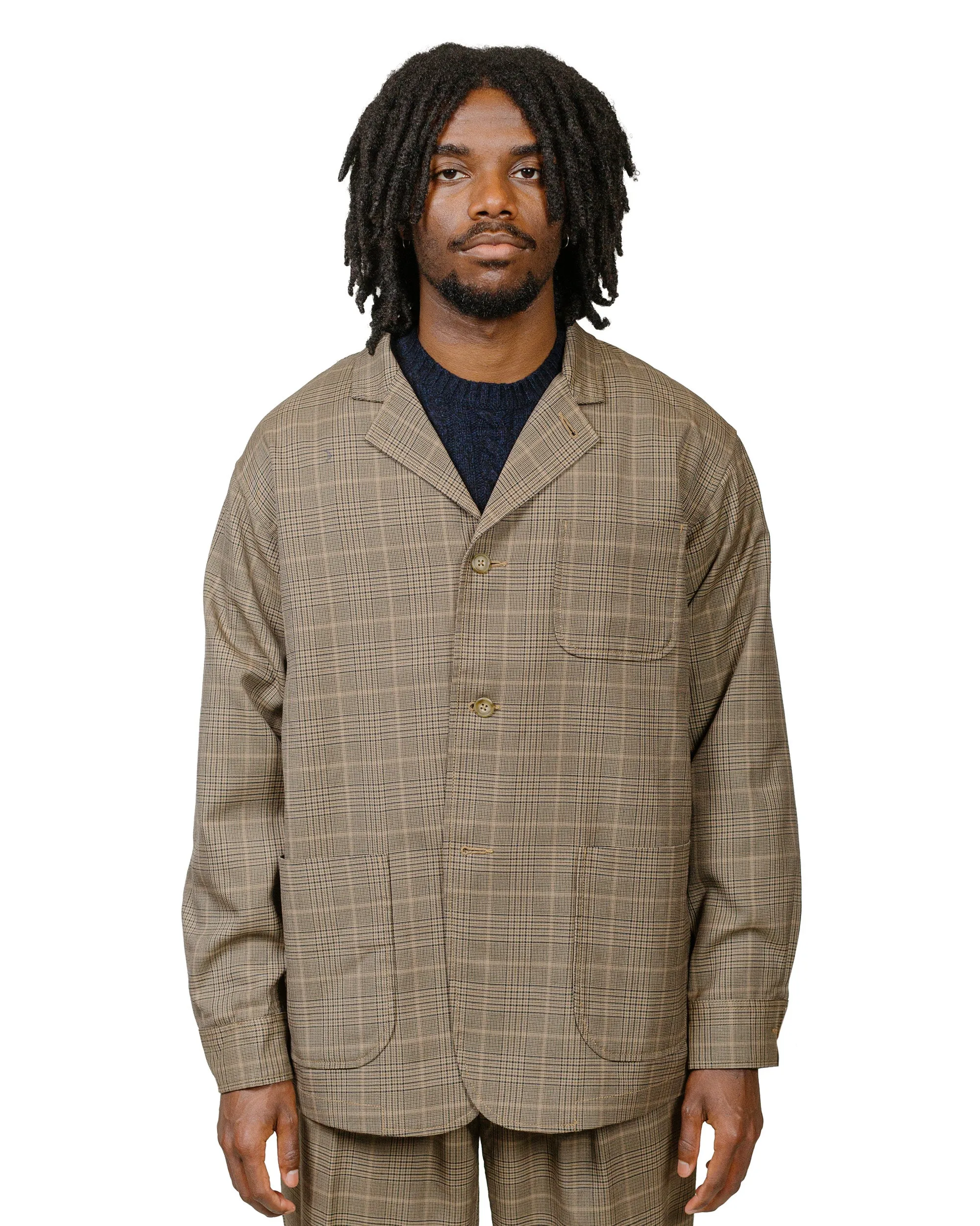 Beams Plus 4B Cuffs Jacket TW Plaid Light Brown sold by Lost & Found product image thumbnail 2