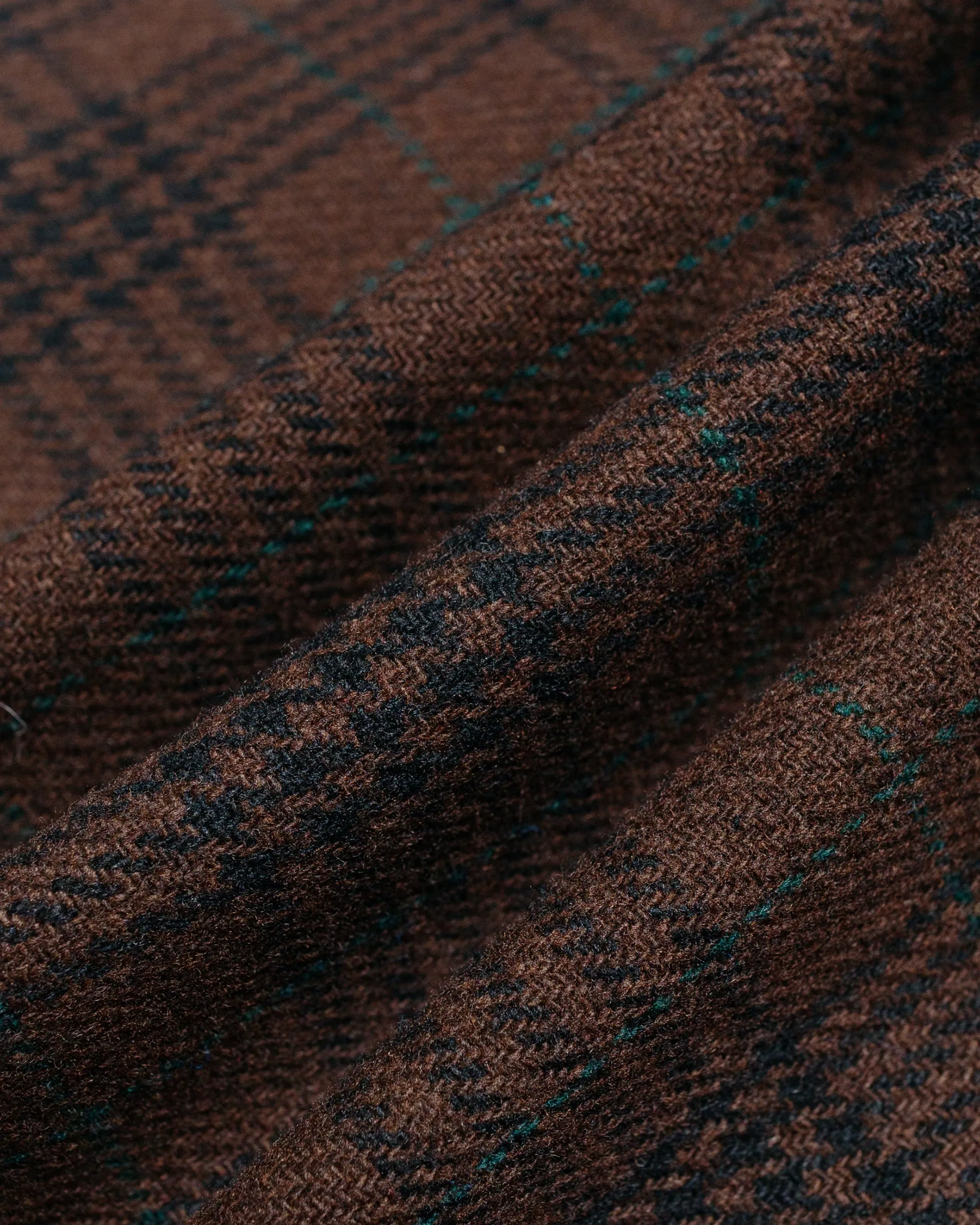 Beams Plus 3B Box-Fit Jacket Wool Plaid Brown sold by Lost & Found product image thumbnail 5