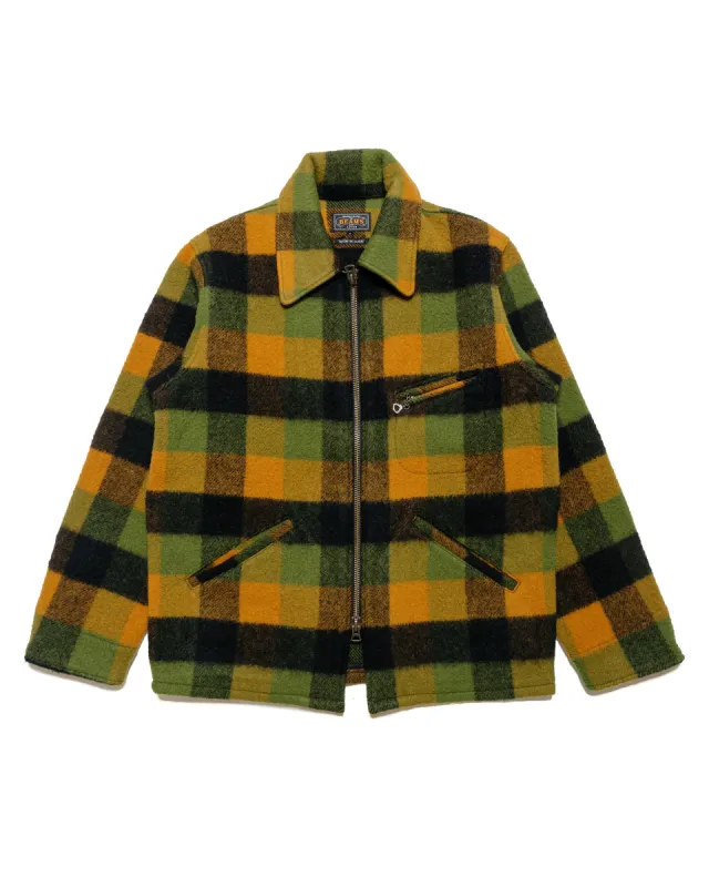 Beams Plus Sports Jacket Wool Plaid Green sold by Lost & Found