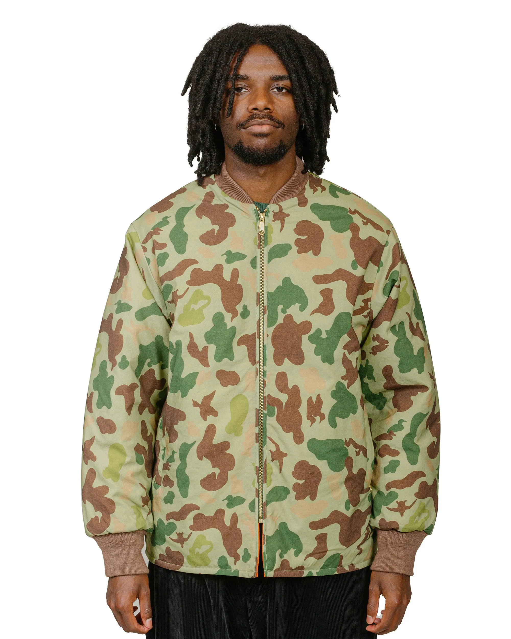 Beams Plus Reversible Puff Blouson Animal Camo Olive sold by Lost & Found product image thumbnail 3