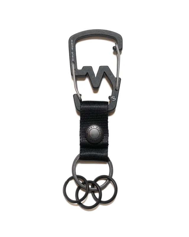 master-piece M-Carabiner Key Ring Key Chain Black sold by Lost & Found