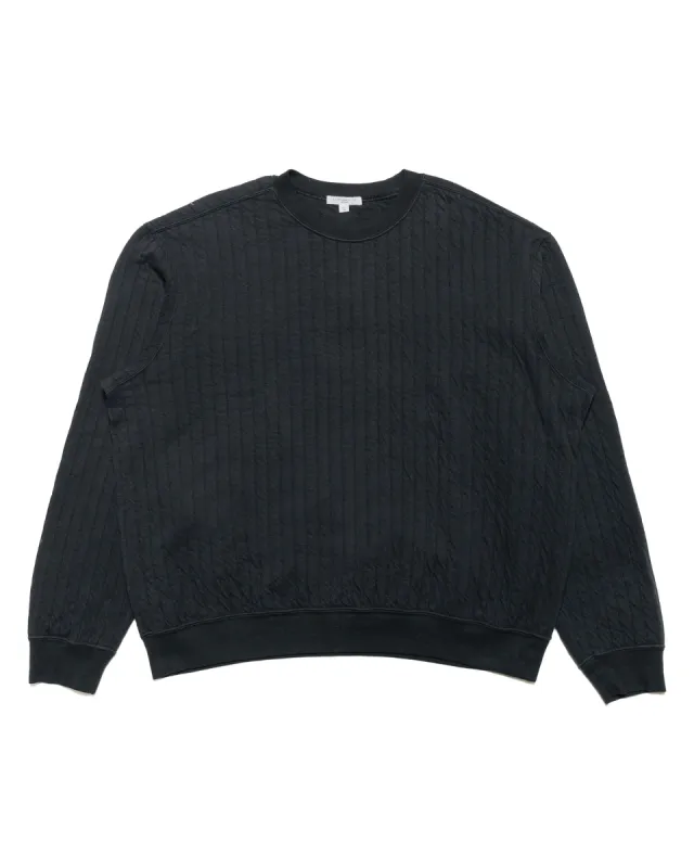Lady White Co. Quilted Crewneck Anthracite sold by Lost & Found