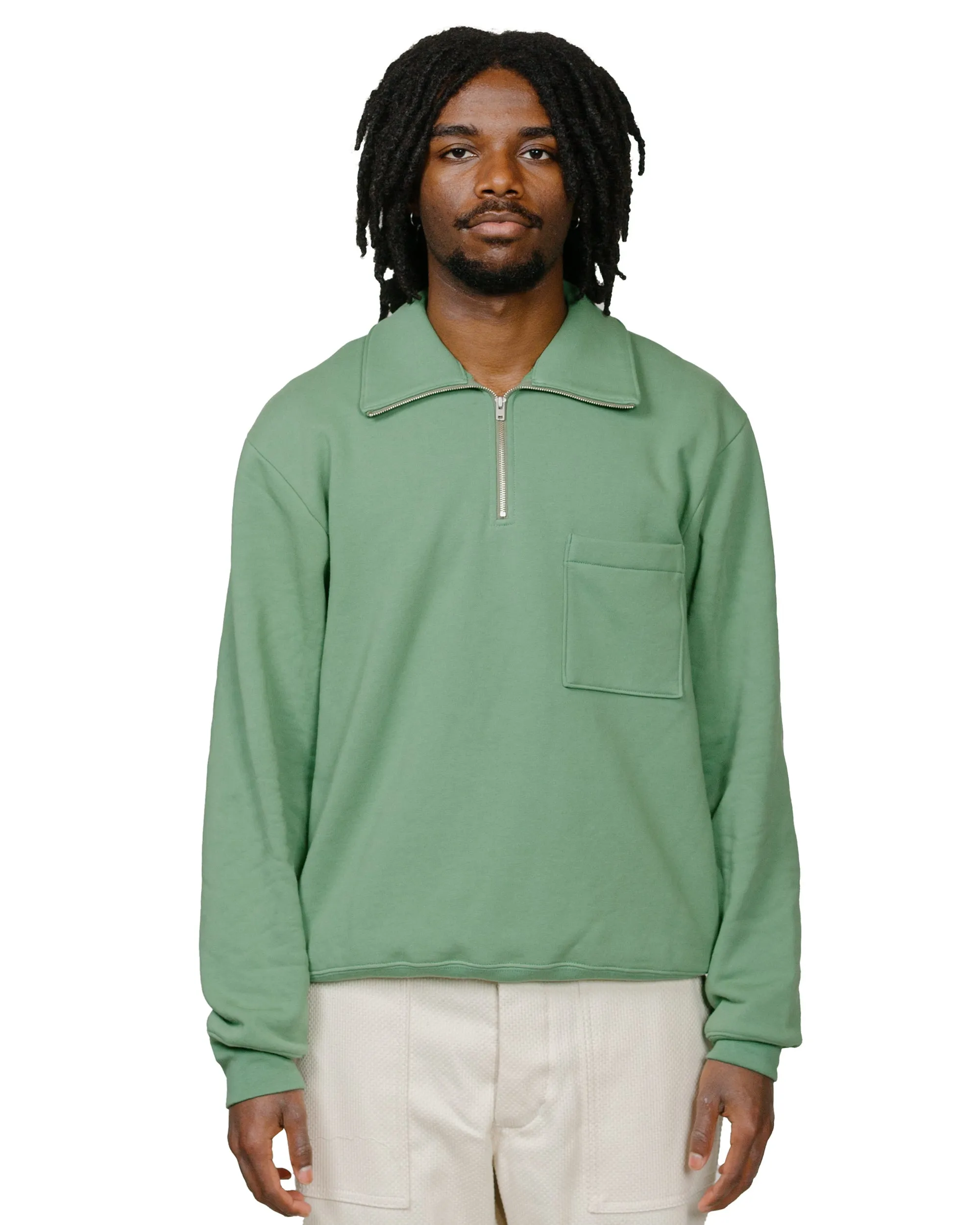 Lady White Co. Lost & Found Quarter Zip Sweatshirt Faded Green sold by Lost & Found product image thumbnail 2