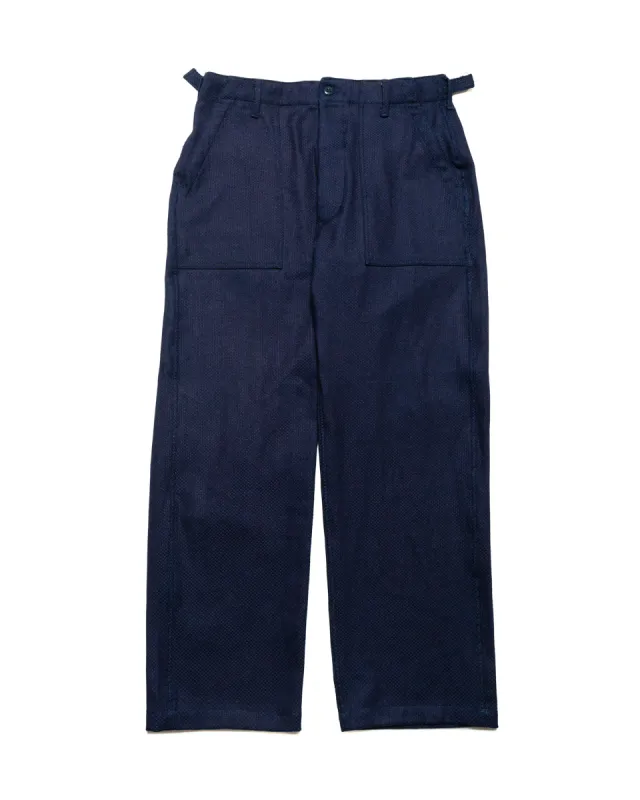Engineered Garments Workaday Fatigue Pant Dark Navy Cotton Heavy Basketweave sold by Lost & Found