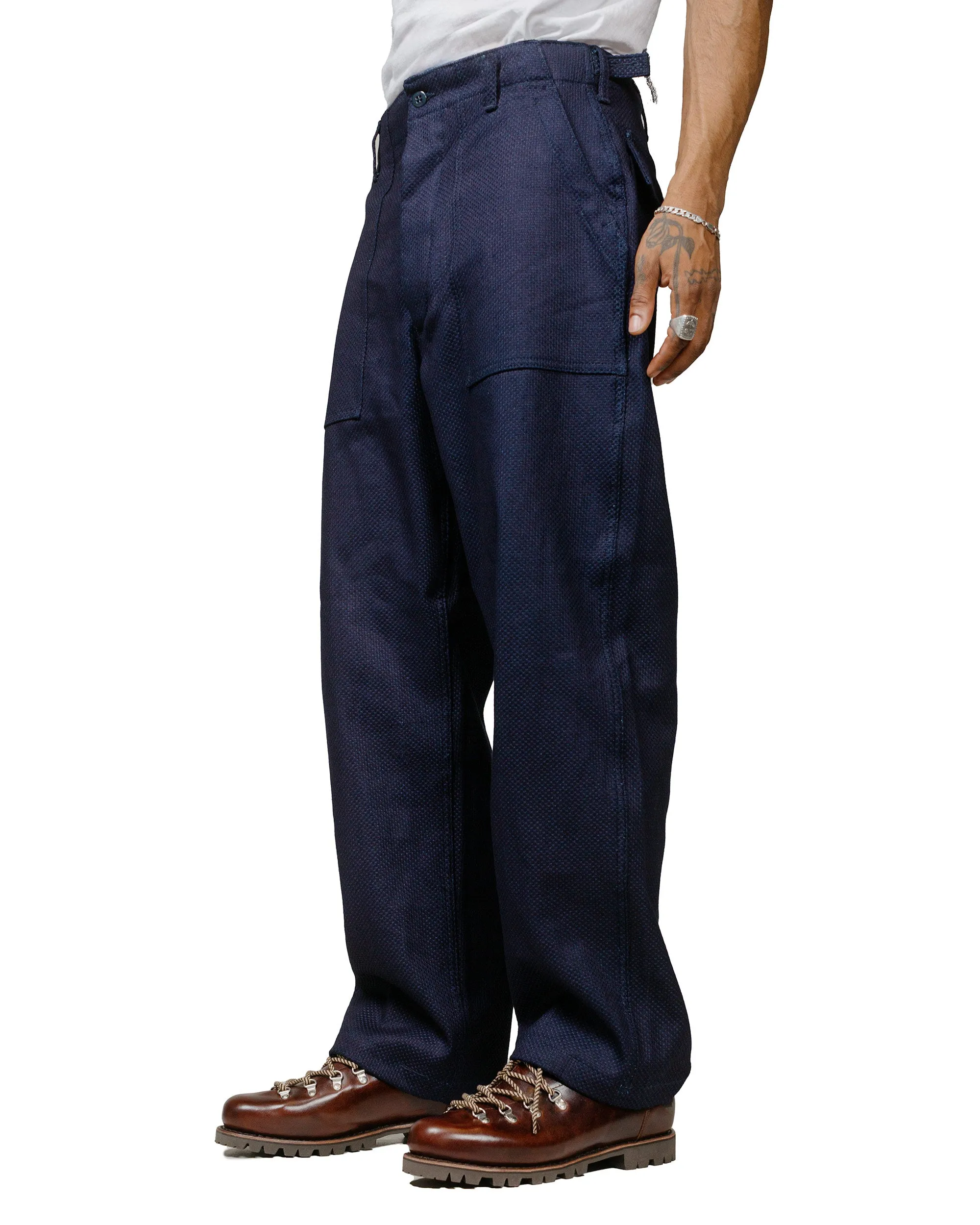 Engineered Garments Workaday Fatigue Pant Dark Navy Cotton Heavy Basketweave sold by Lost & Found product image thumbnail 2