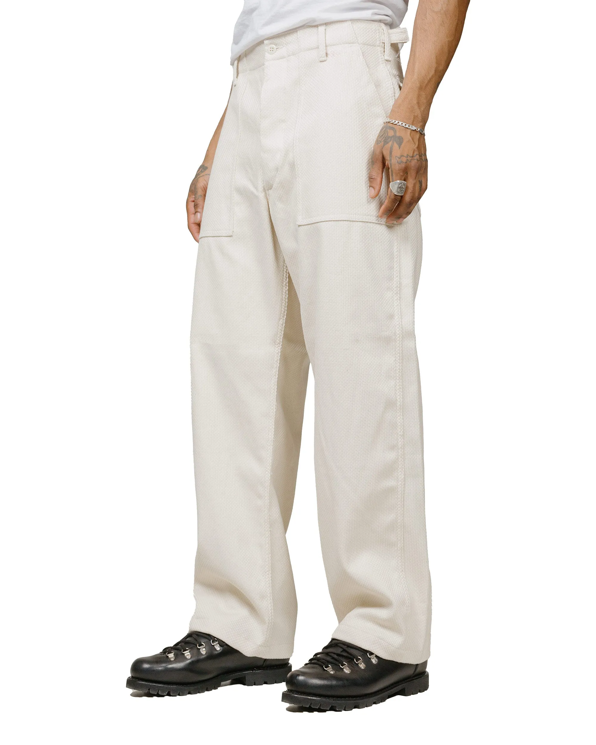 Engineered Garments Workaday Fatigue Pant Natural Cotton Heavy Basketweave sold by Lost & Found product image thumbnail 2