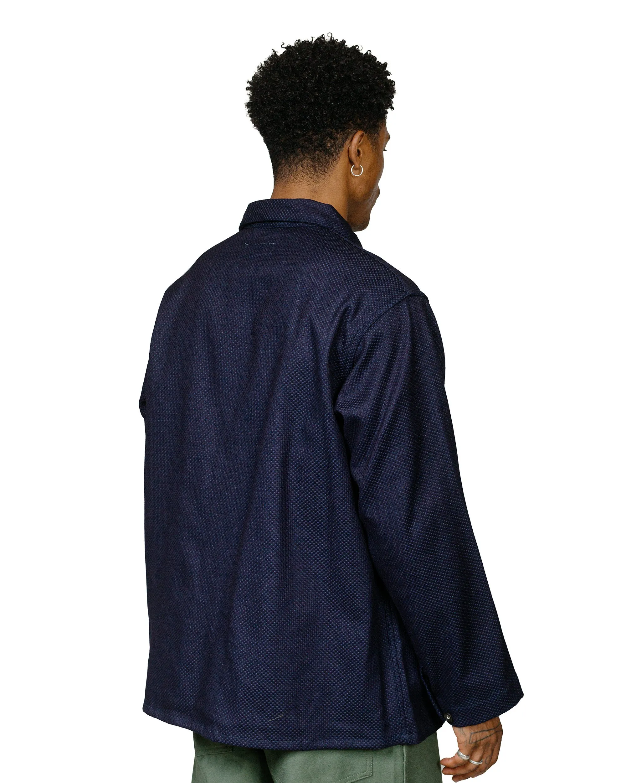 Engineered Garments Workaday Utility Jacket Dark Navy Cotton Heavy Basketweave sold by Lost & Found product image thumbnail 3