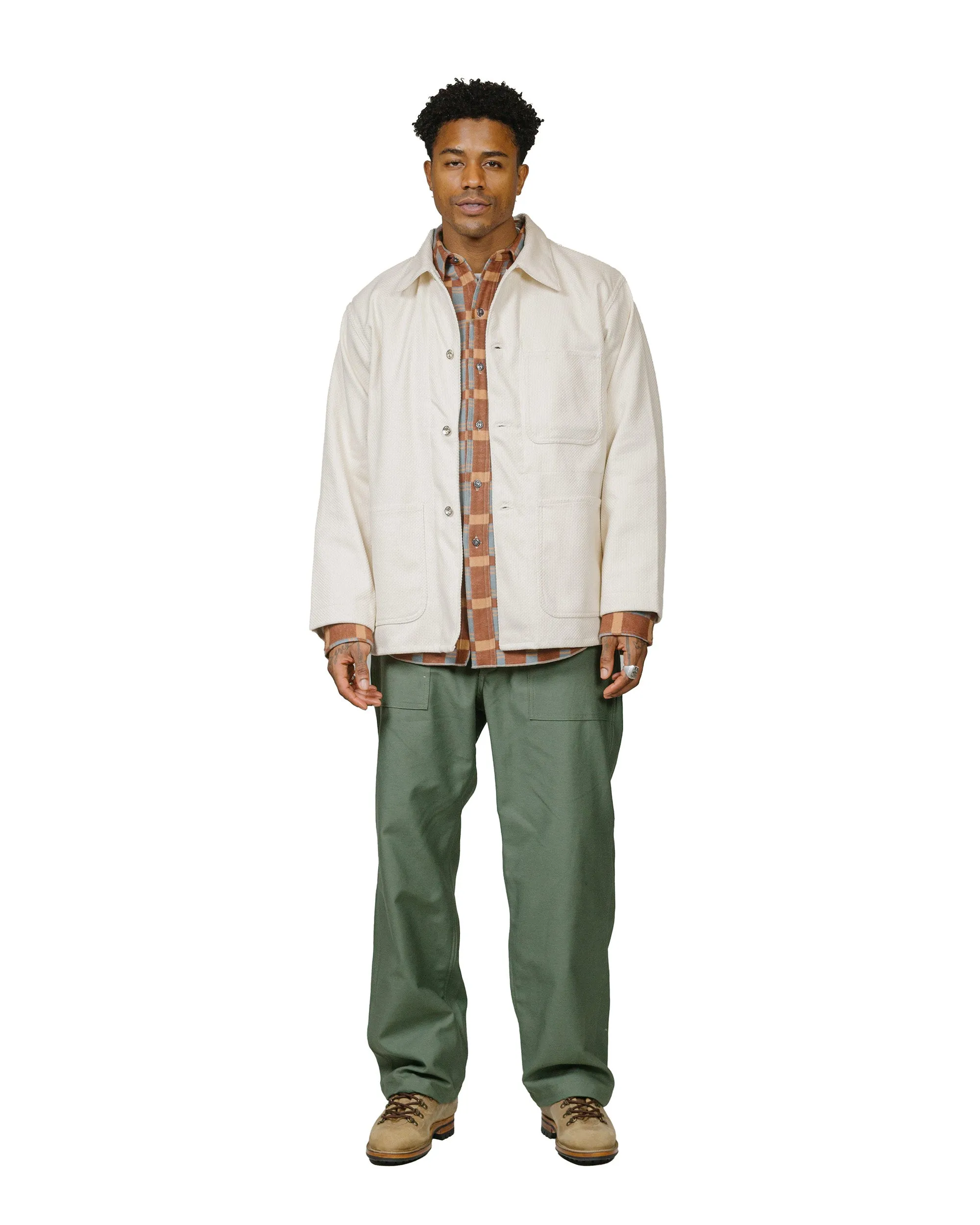 Engineered Garments Workaday Utility Jacket Natural Cotton Heavy Basketweave sold by Lost & Found product image thumbnail 4