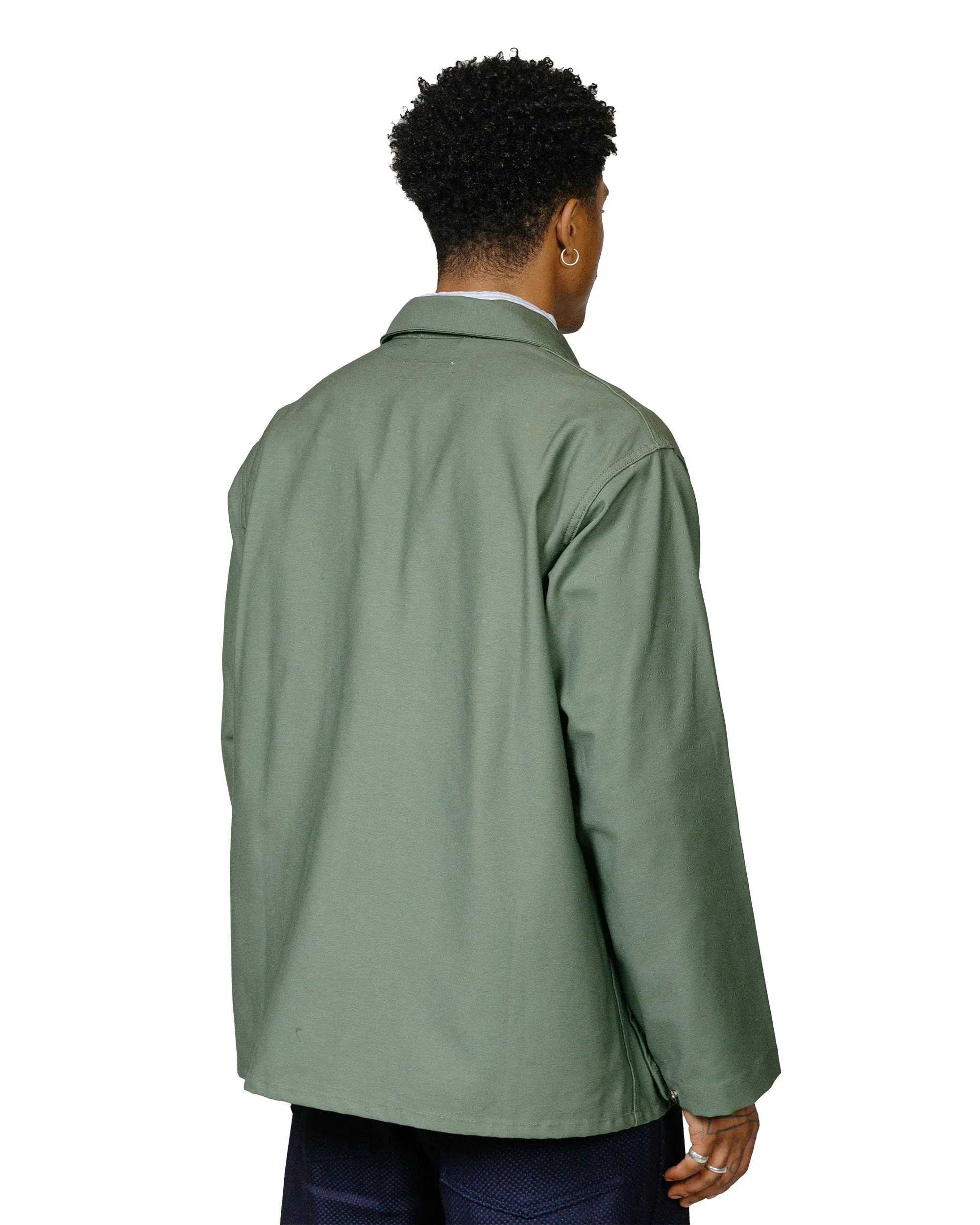 Engineered Garments Workaday Utility Jacket Olive Cotton Reverse Sateen sold by Lost & Found product image thumbnail 3