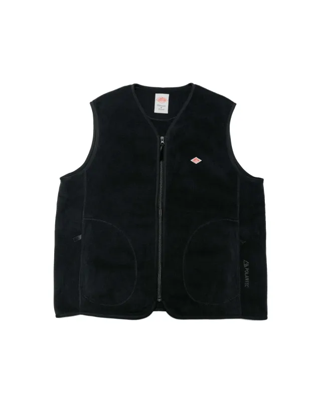 Danton Polartec Fleece Zip Vest Black sold by Lost & Found