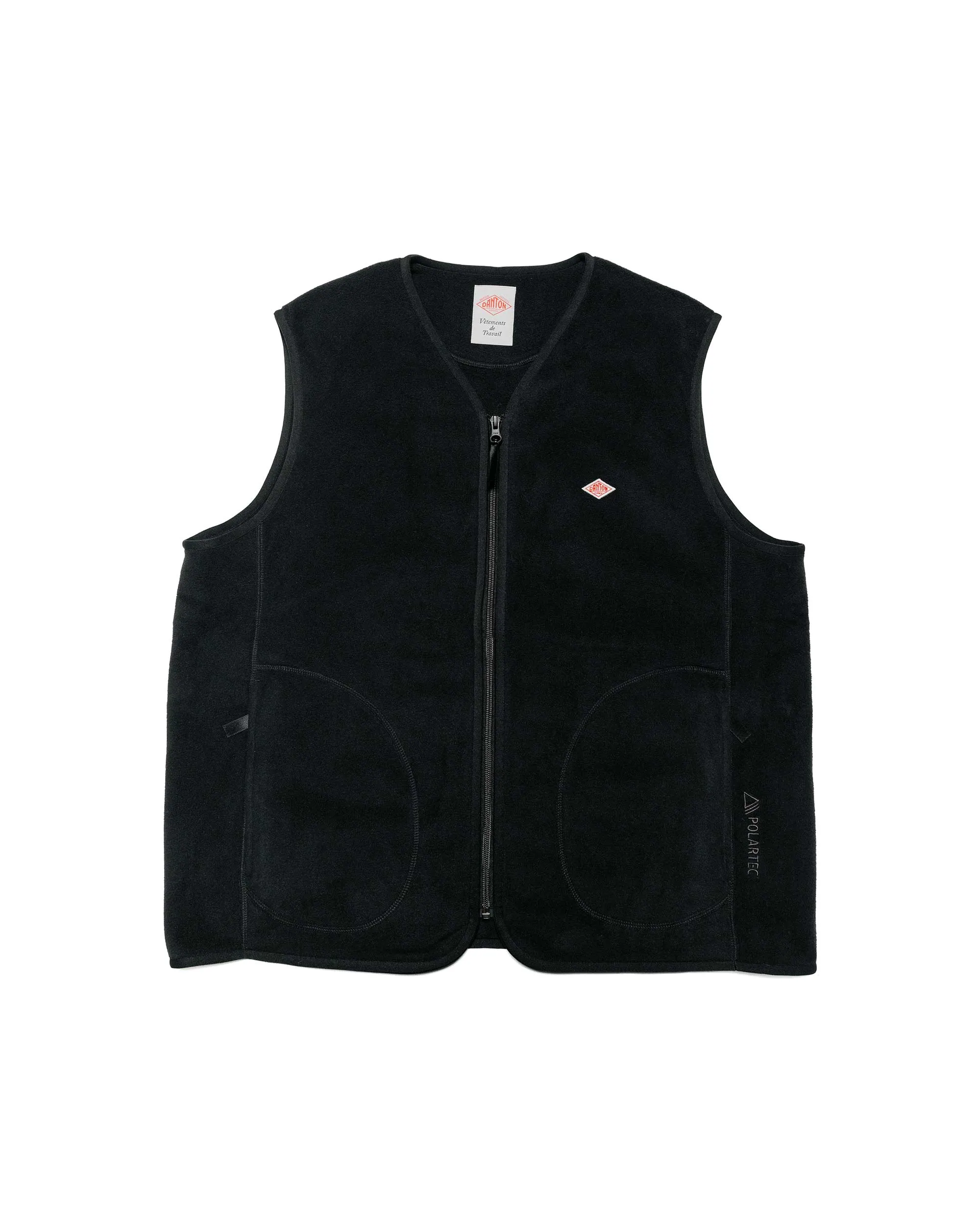 Danton Polartec Fleece Zip Vest Black sold by Lost & Found