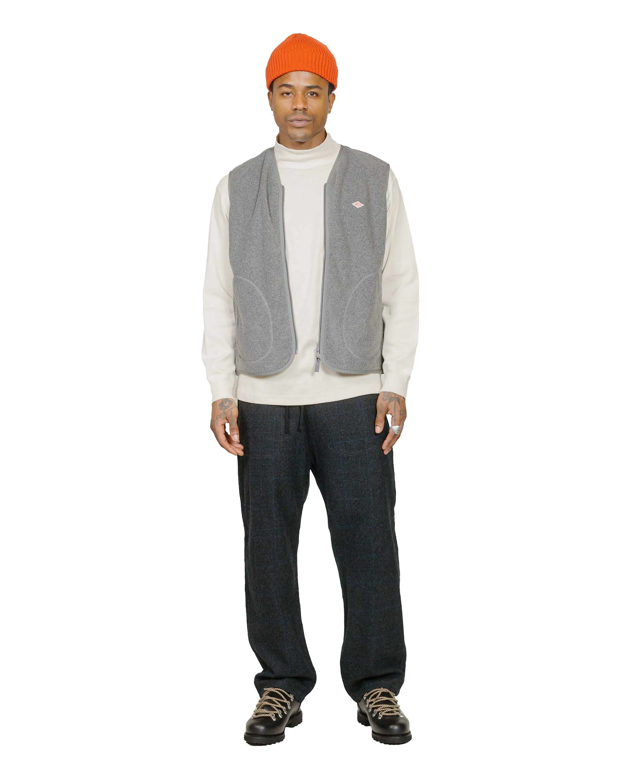 Danton Wool Easy Pant Black Charcoal Glen Check sold by Lost & Found product image thumbnail 4