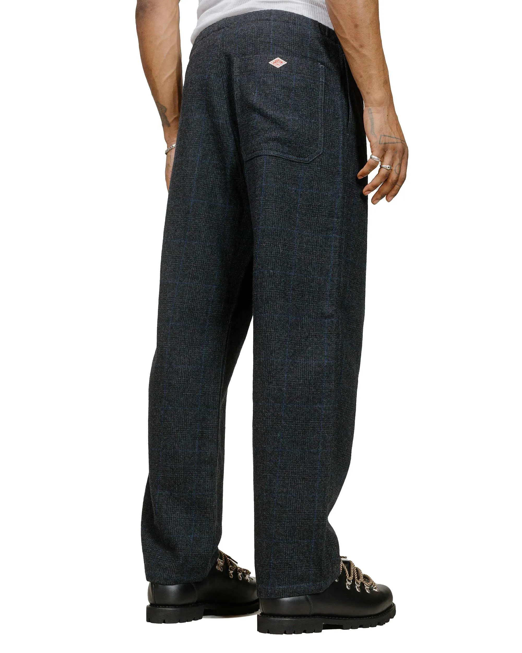 Danton Wool Easy Pant Black Charcoal Glen Check sold by Lost & Found product image thumbnail 3
