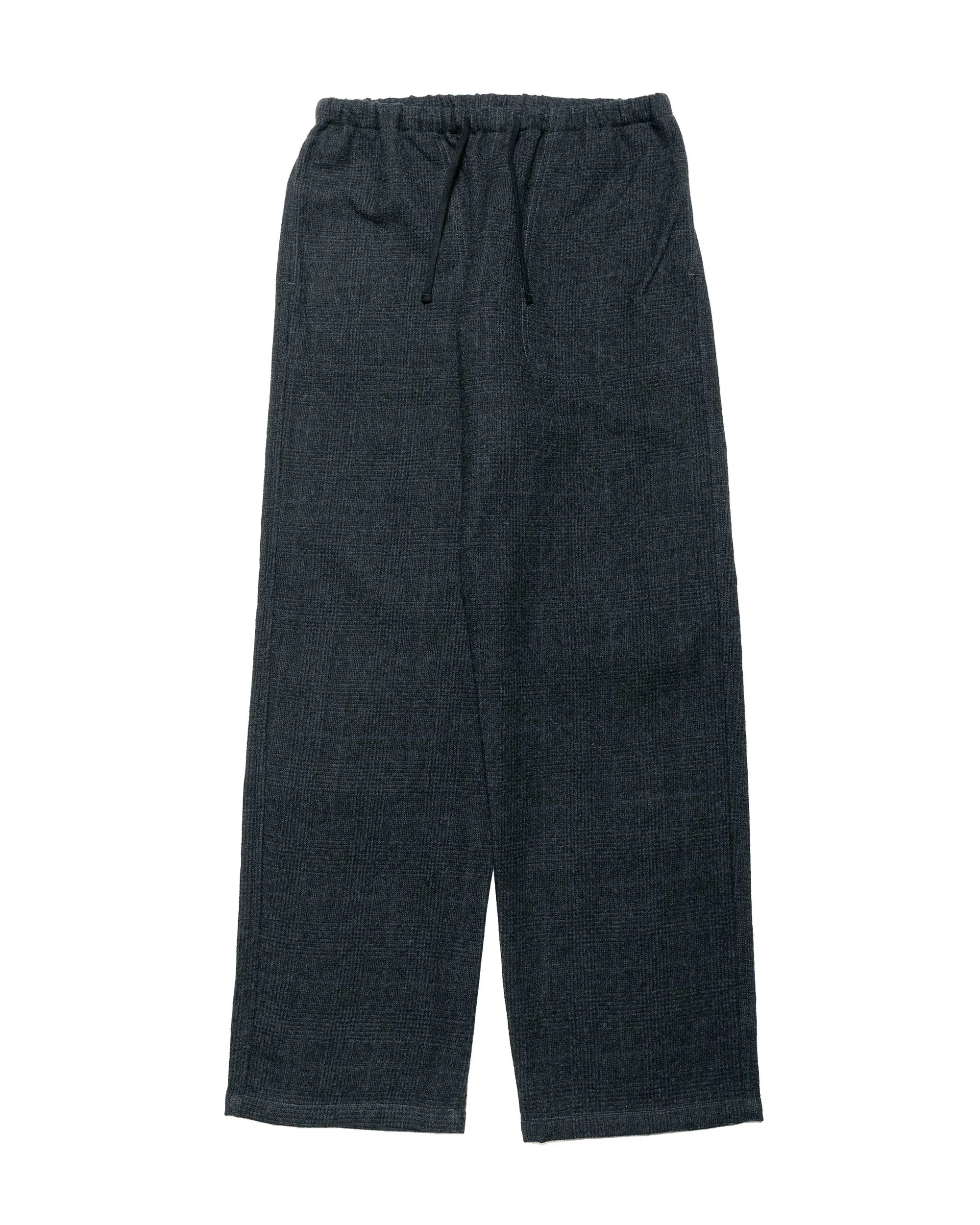 Danton Wool Easy Pant Black Charcoal Glen Check sold by Lost & Found