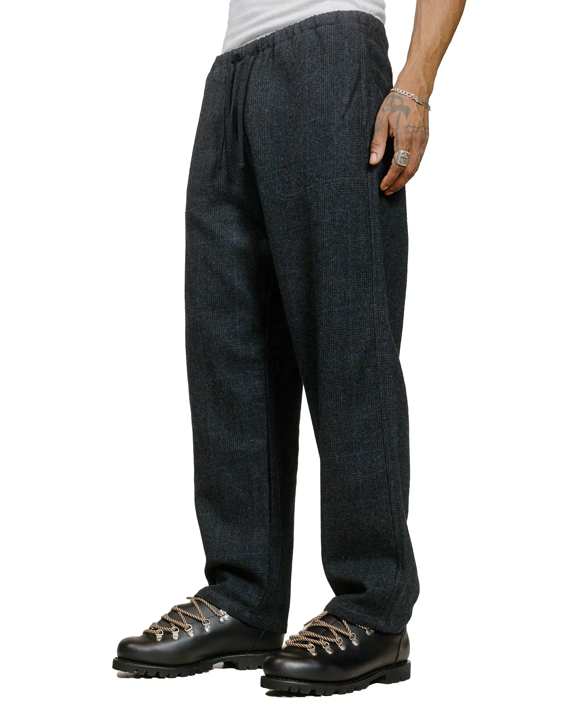 Danton Wool Easy Pant Black Charcoal Glen Check sold by Lost & Found product image thumbnail 2