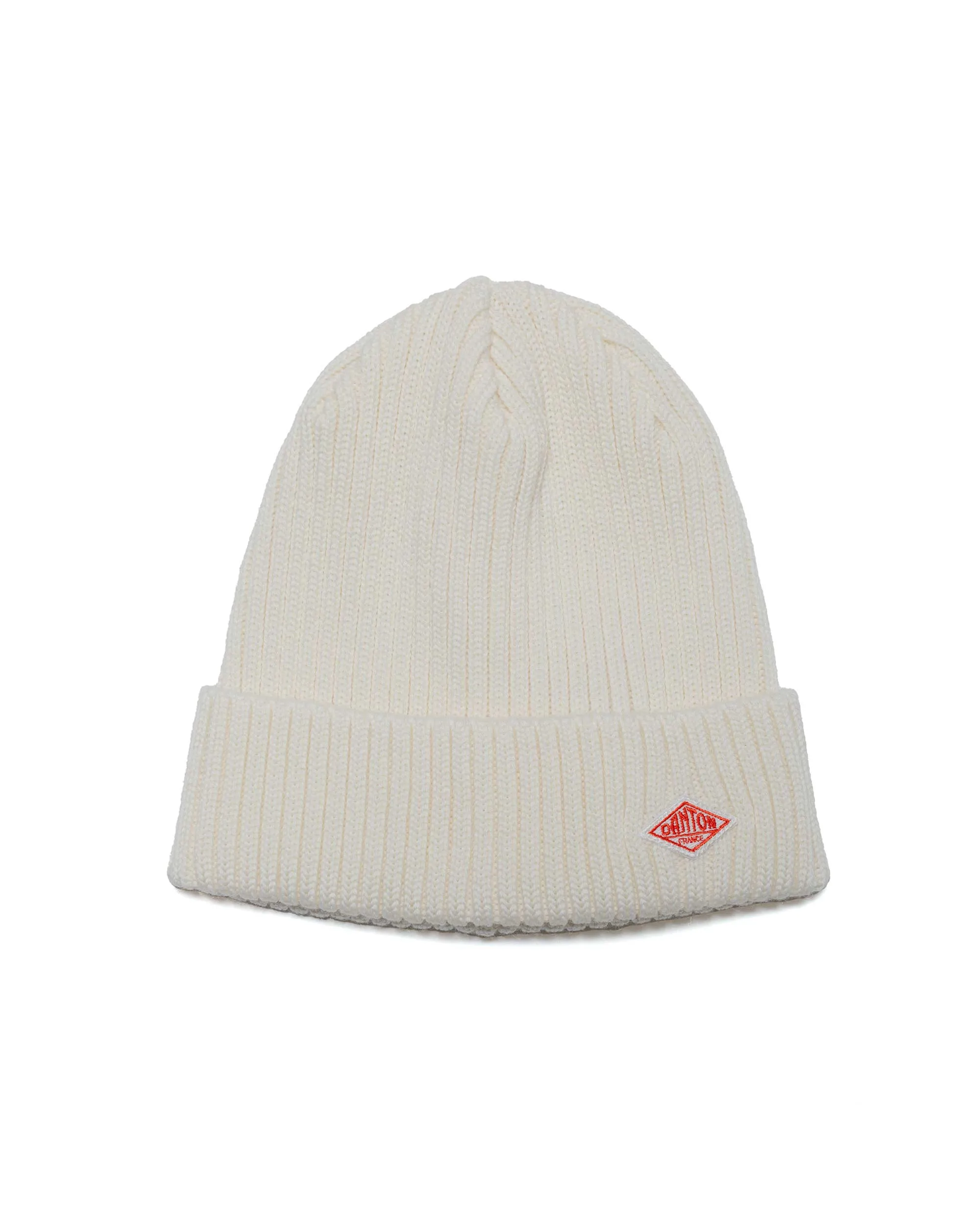 Danton Wool Rib Knit Beanie Ivory sold by Lost & Found