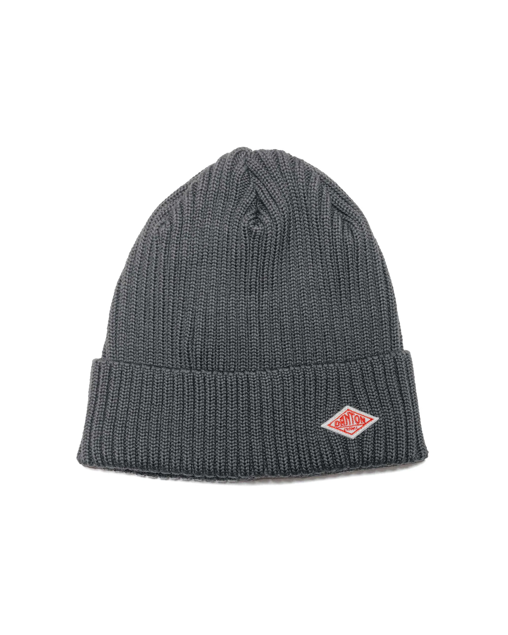 Danton Wool Rib Knit Beanie Charcoal sold by Lost & Found