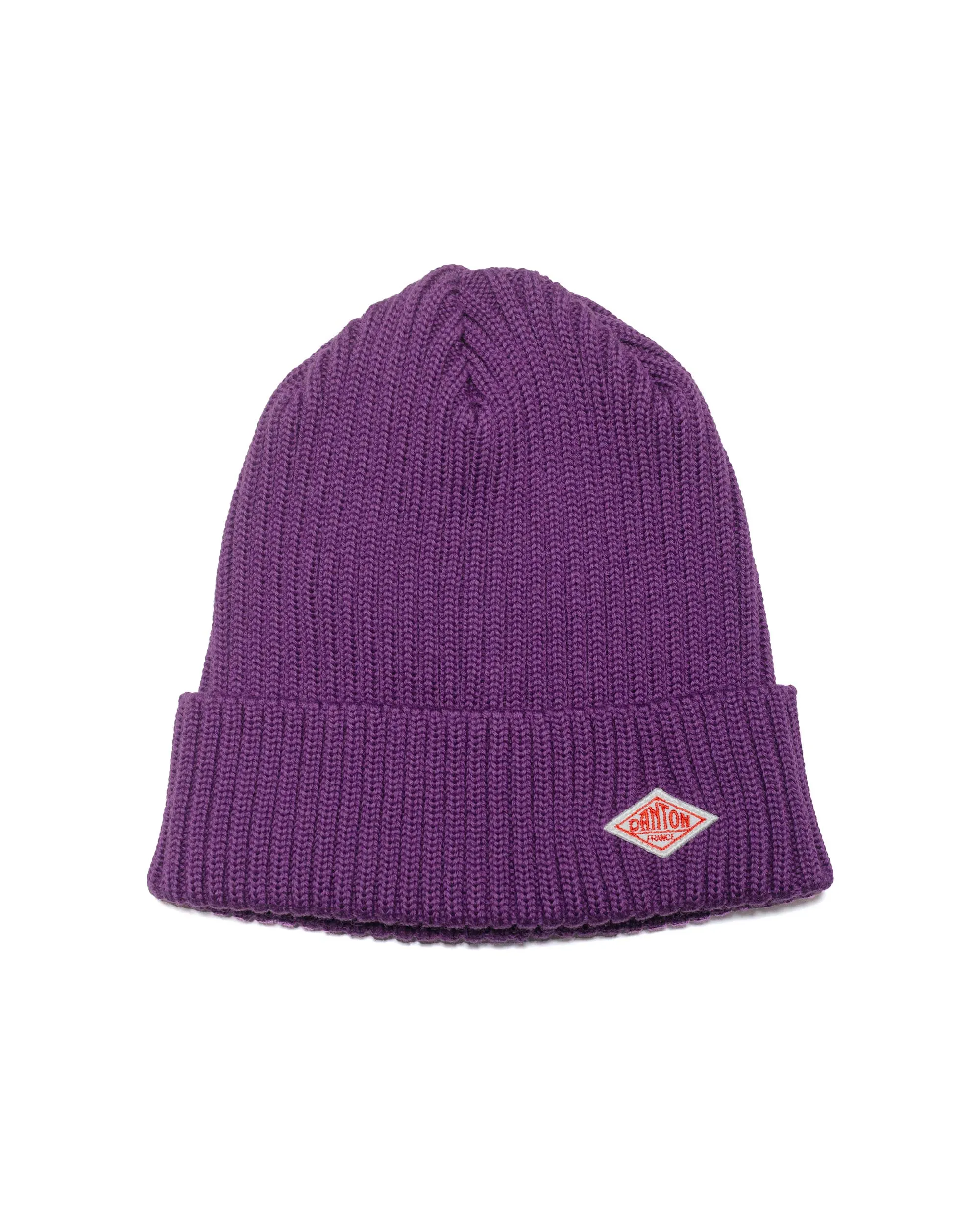 Danton Wool Rib Knit Beanie Purple sold by Lost & Found