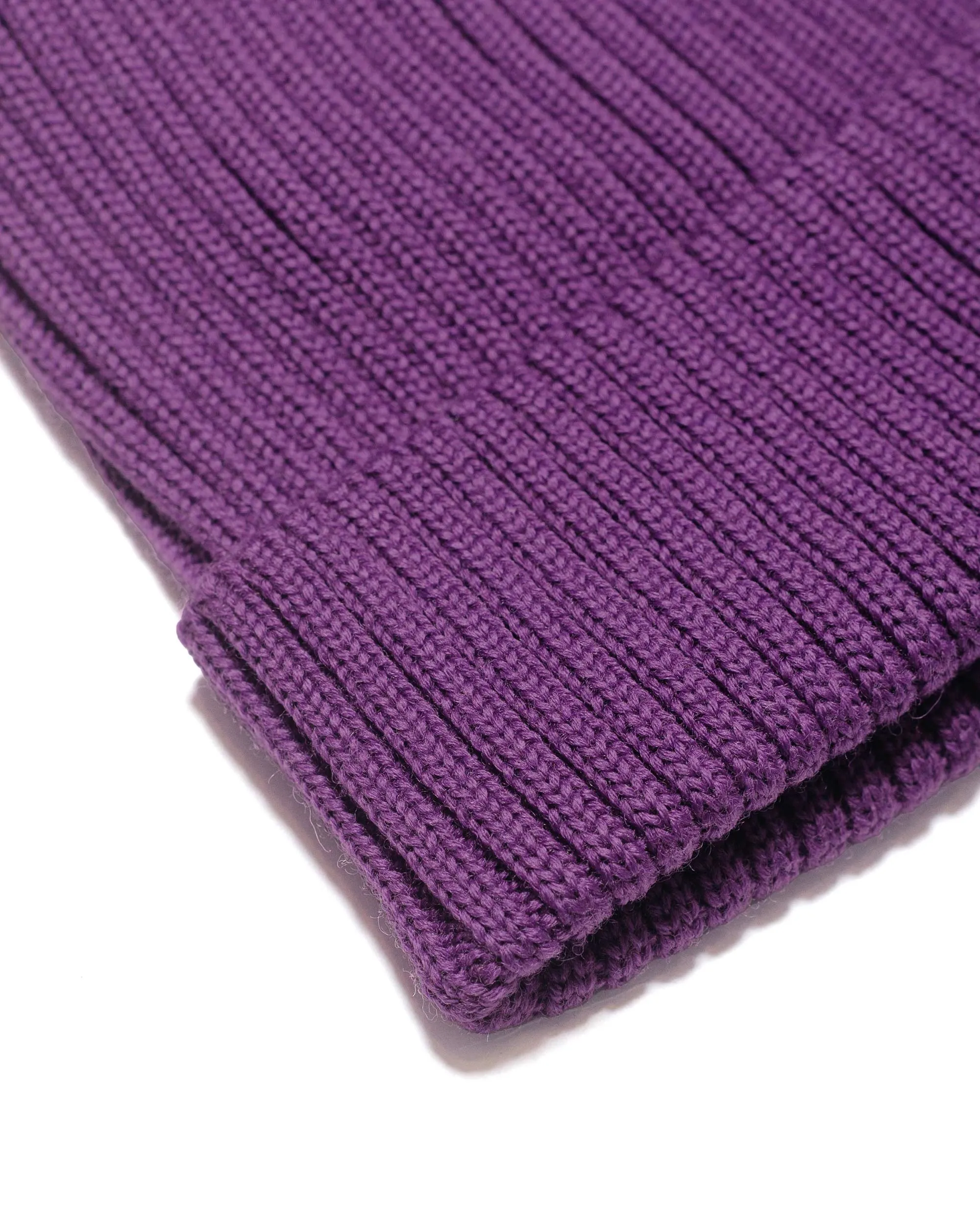 Danton Wool Rib Knit Beanie Purple sold by Lost & Found product image thumbnail 2