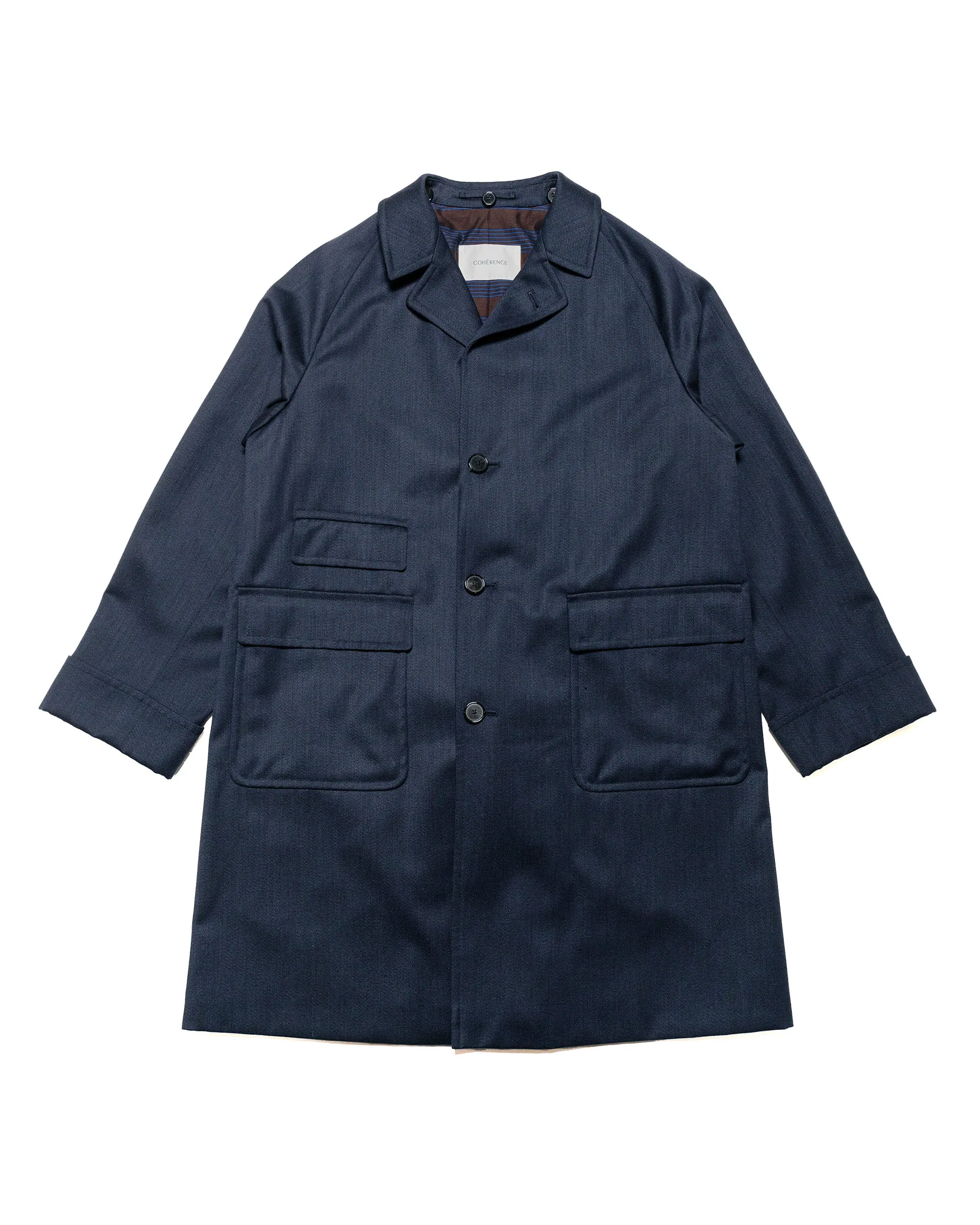 Cohérence Corb II Whiptwill Over Coat Dark Blue sold by Lost & Found