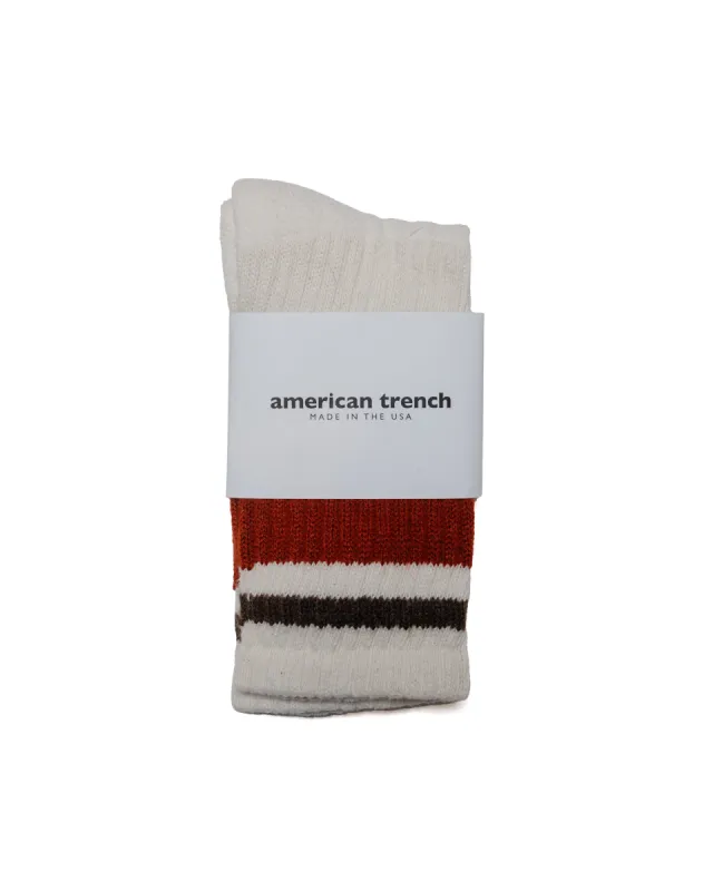 American Trench The Retro Stripe Rust/Brown Heather sold by Lost & Found