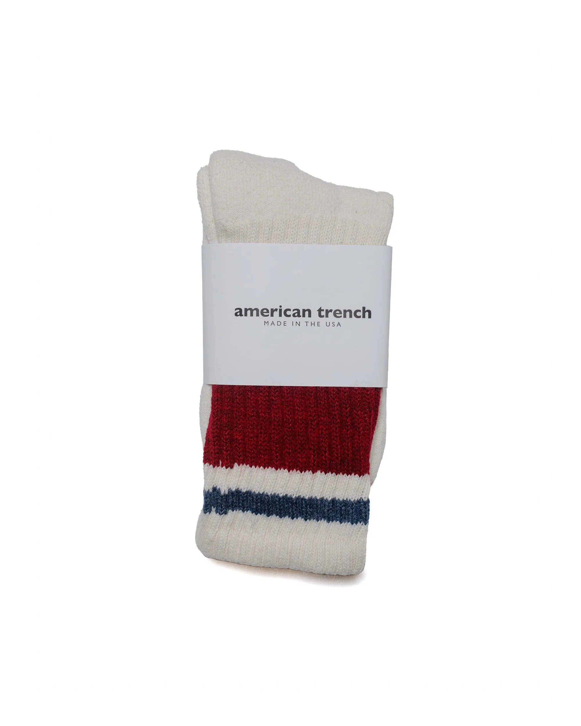 American Trench The Retro Stripe Red Heather/Denim sold by Lost & Found