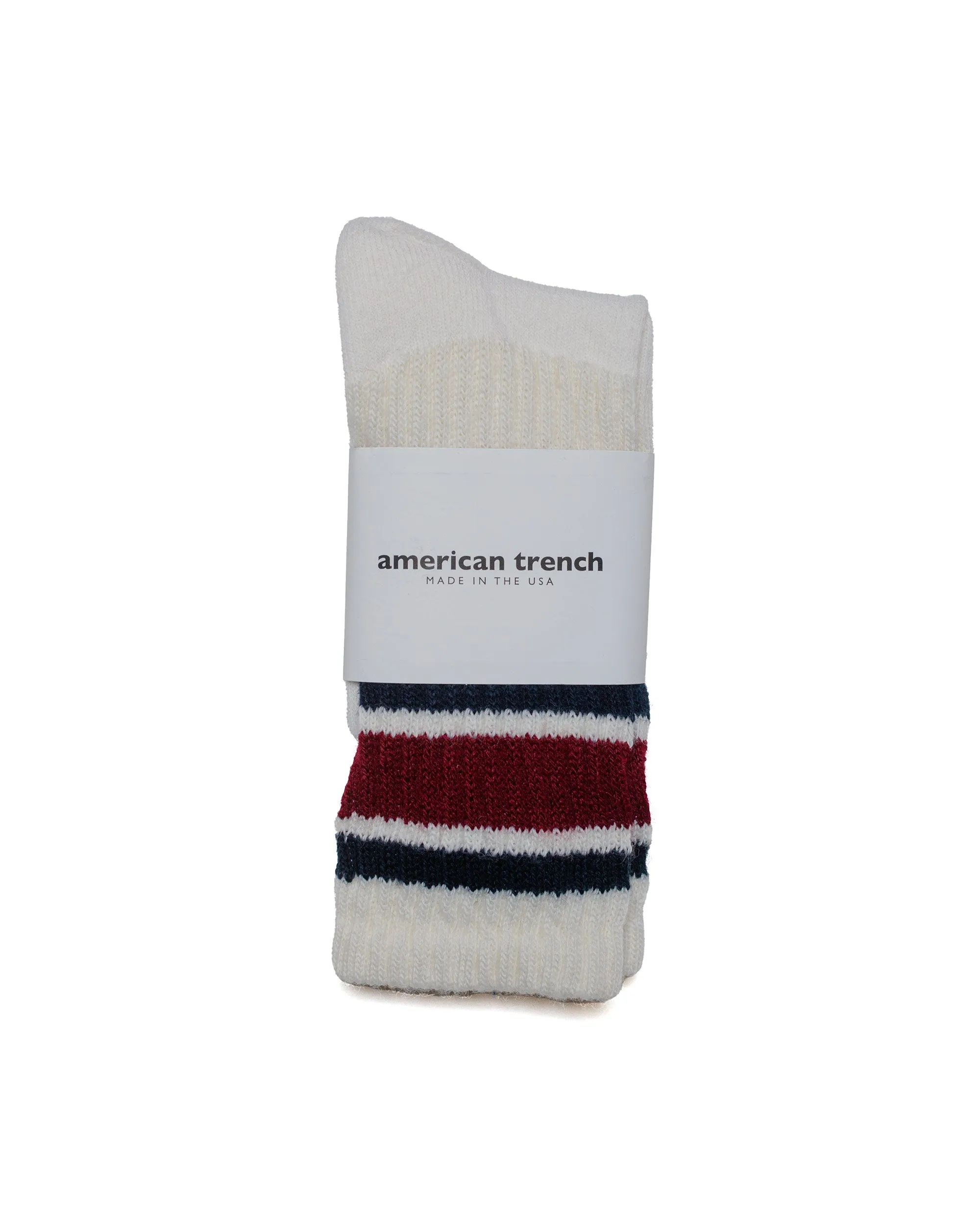 American Trench The Merino Retro Stripe Berry/Navy sold by Lost & Found