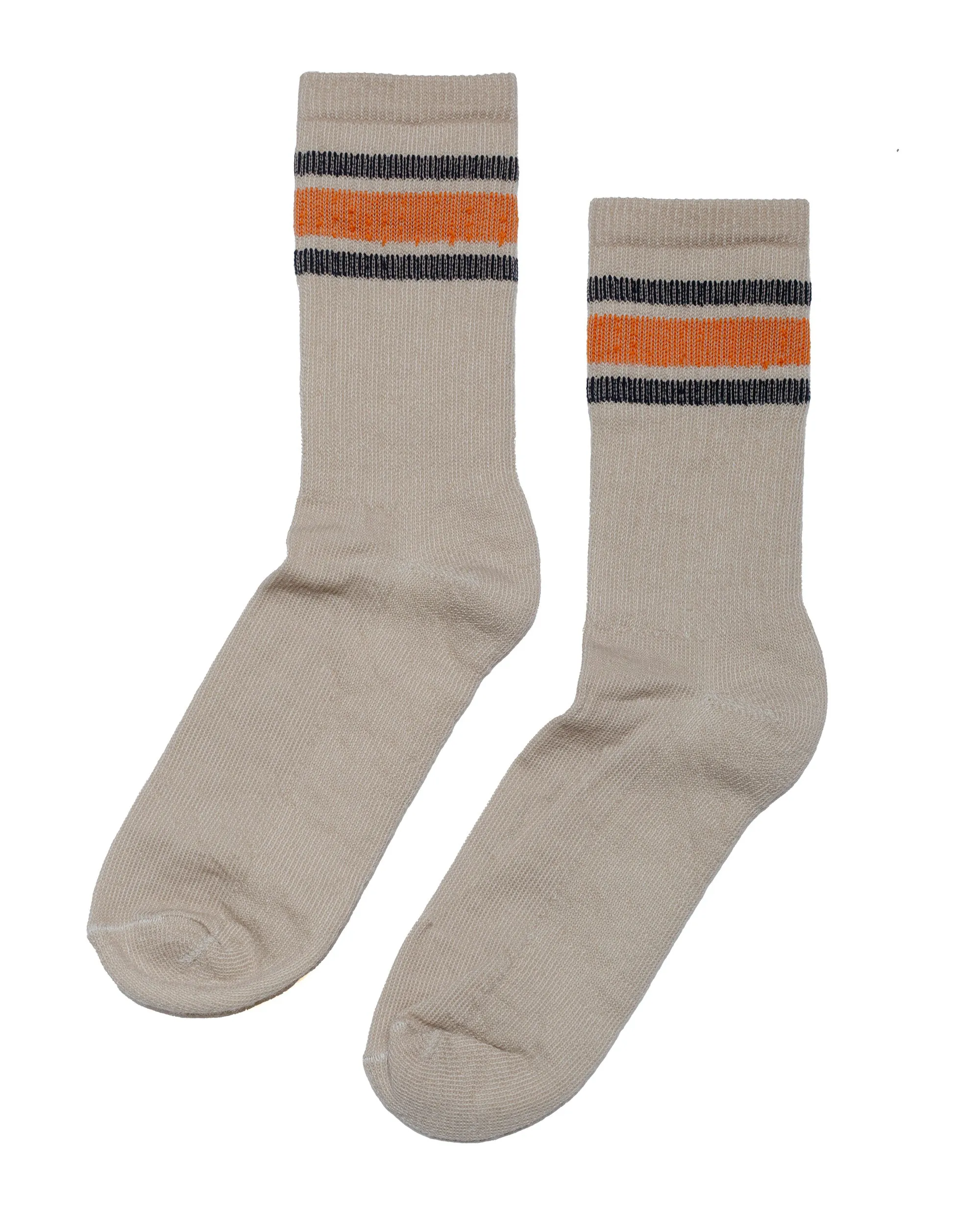 American Trench Merino Activity Socks Tan with Navy/Rust sold by Lost & Found product image thumbnail 2