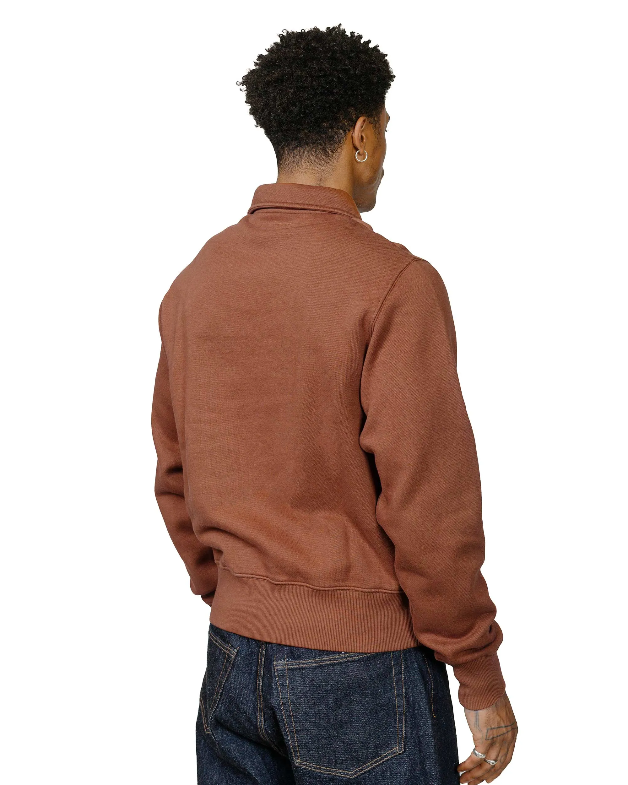 Merz B. Schwanen ZIPC01 Zip Collar Sweatshirt Chestnut sold by Lost & Found product image thumbnail 3