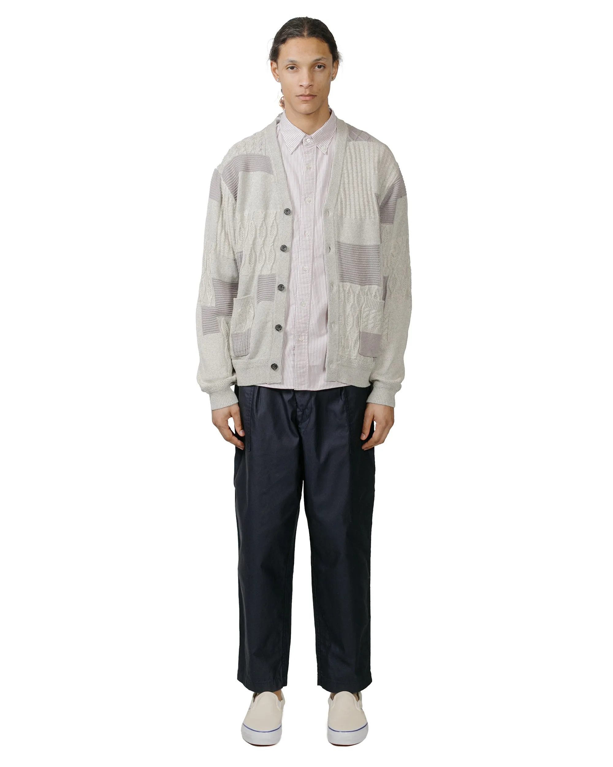 Beams Plus Cardigan Patchwork Like Jacquard Grey sold by Lost & Found product image thumbnail 4