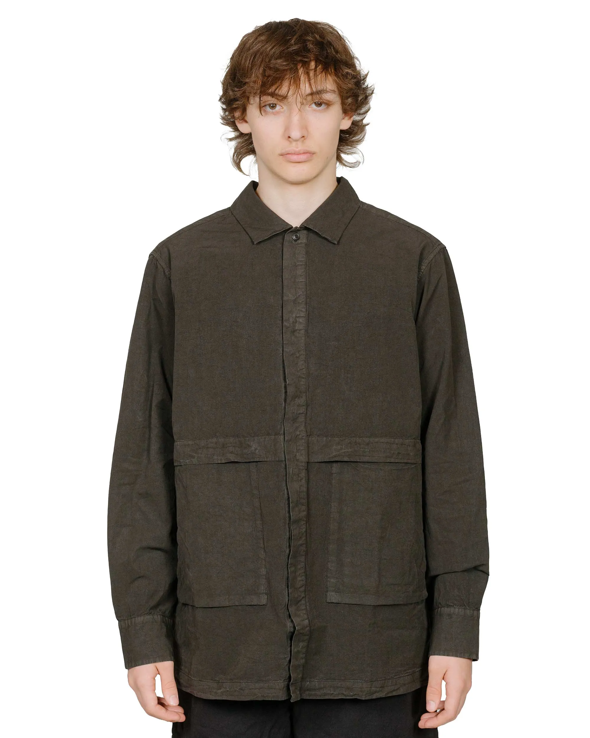 CASEY CASEY Fabu Shirt Paper Cot Dark Khaki sold by Lost & Found product image thumbnail 2