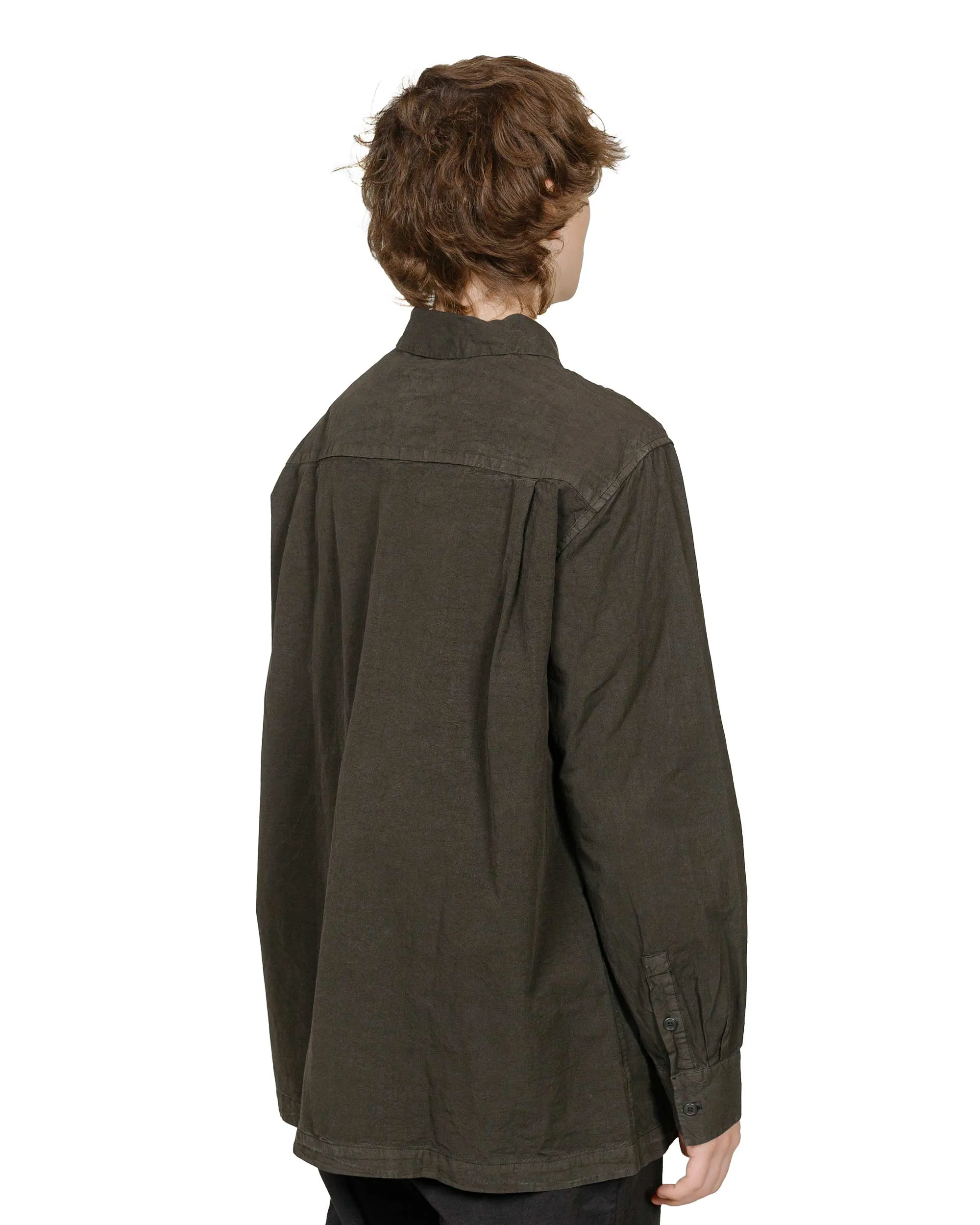 CASEY CASEY Fabu Shirt Paper Cot Dark Khaki sold by Lost & Found product image thumbnail 3