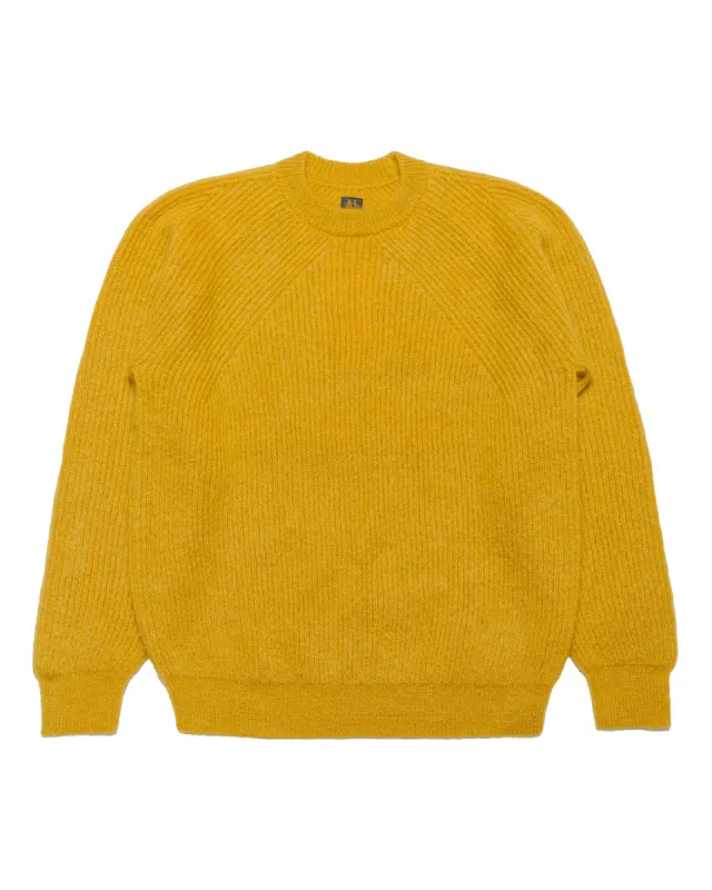 Batoner Pure Mohair Signature Crew Neck Yellow sold by Lost & Found