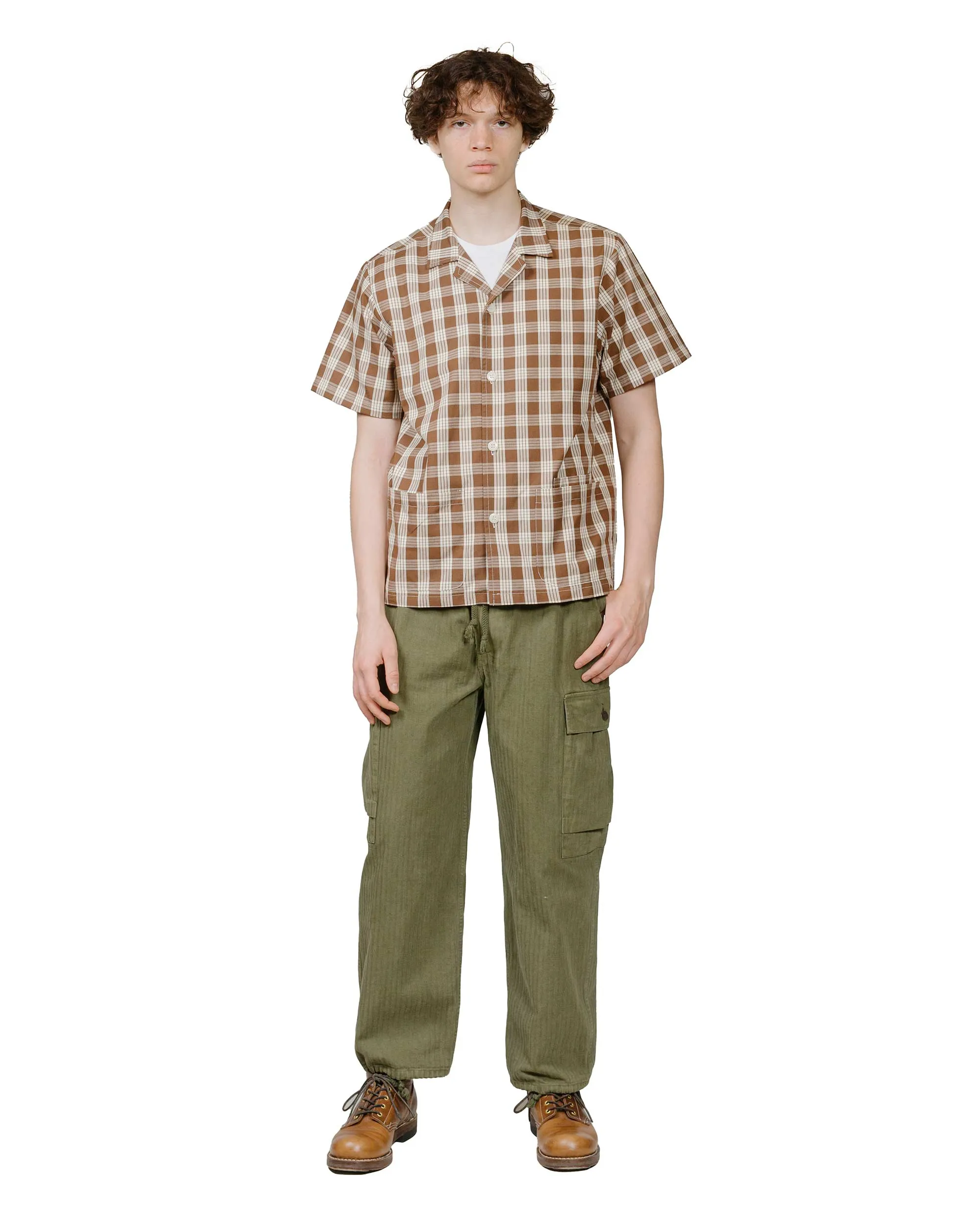 Bather Walnut Palaka Traveler Camp Shirt sold by Lost & Found product image thumbnail 4