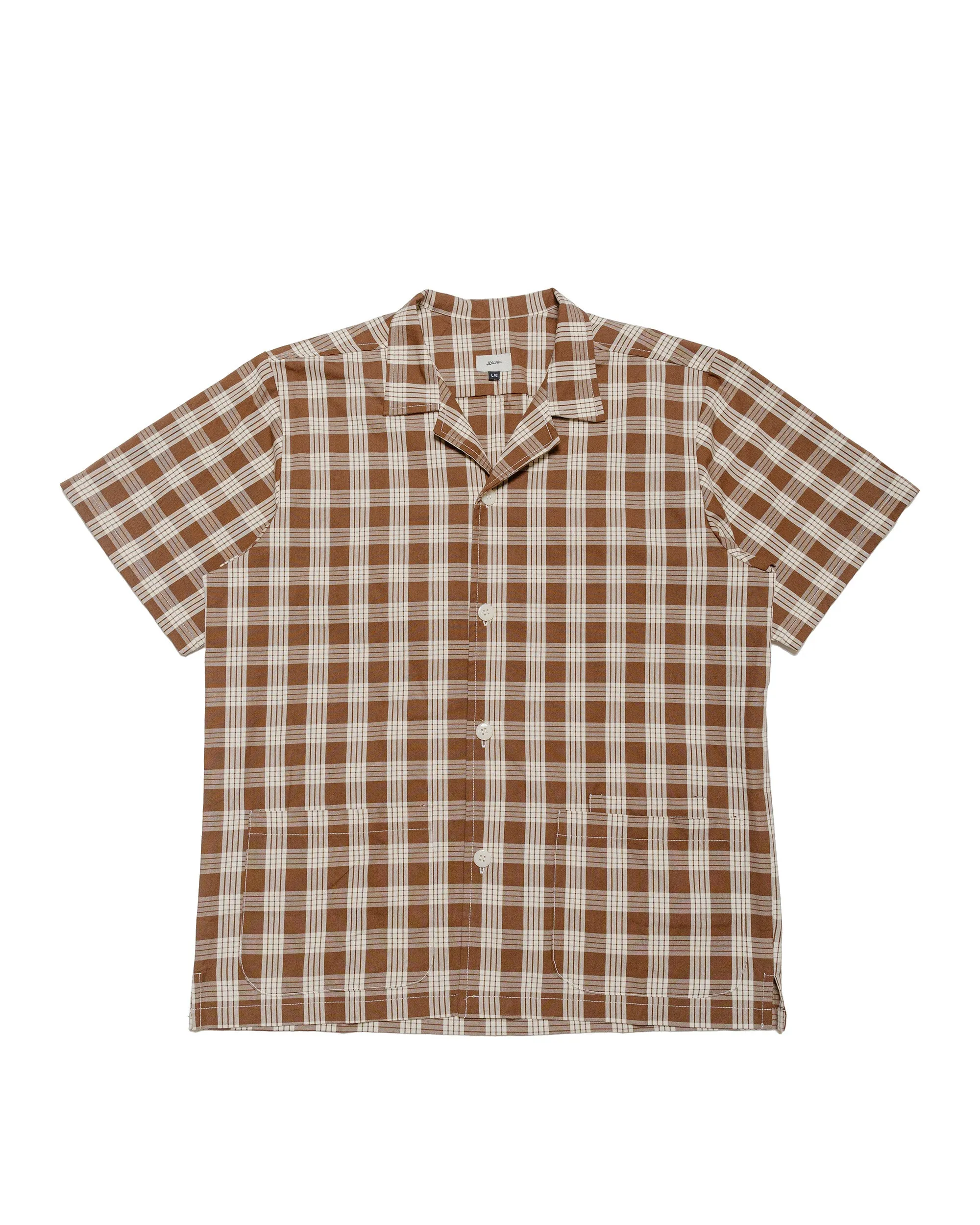 Bather Walnut Palaka Traveler Camp Shirt sold by Lost & Found