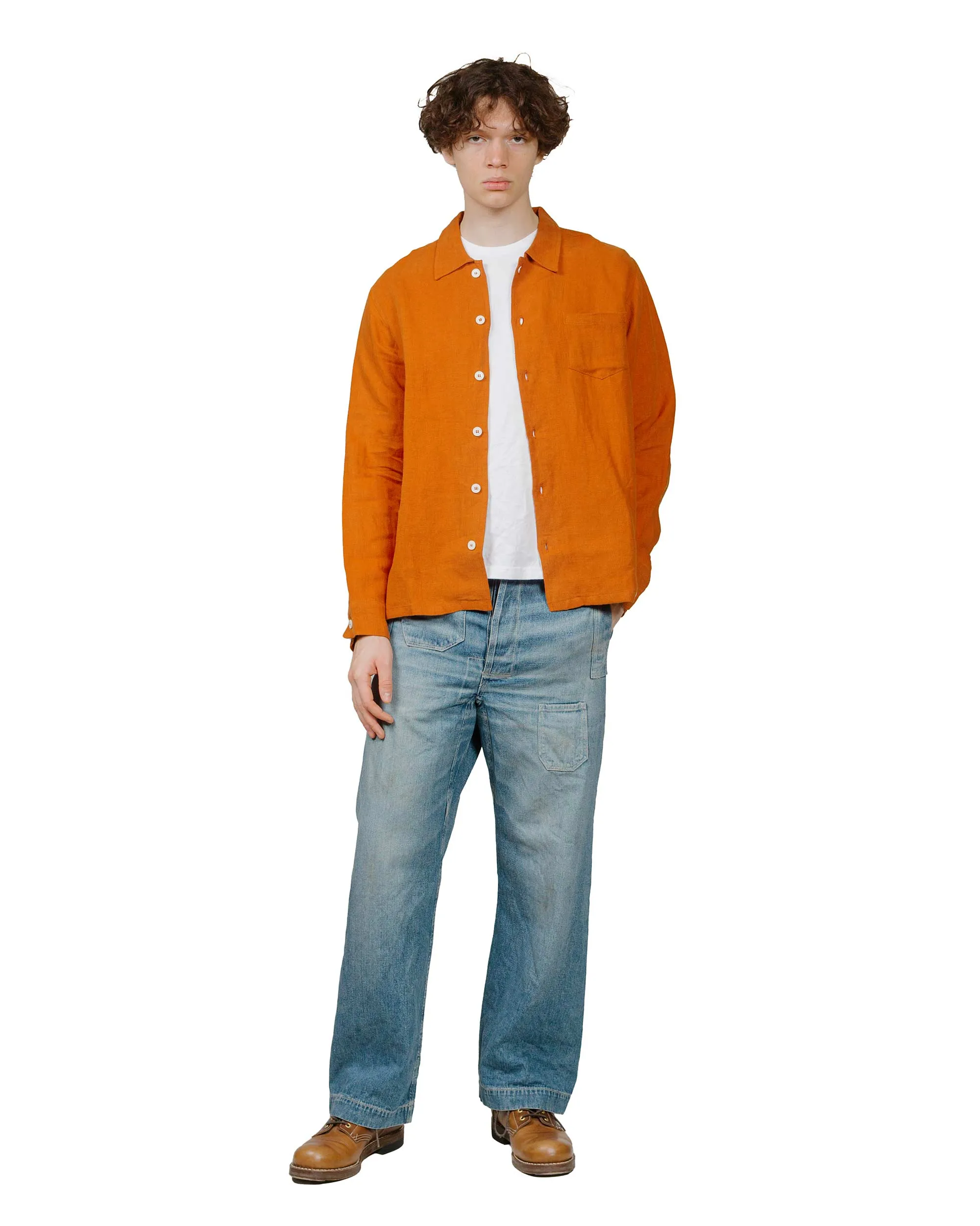 Bather Squash Linen Leisure Shirt sold by Lost & Found product image thumbnail 4