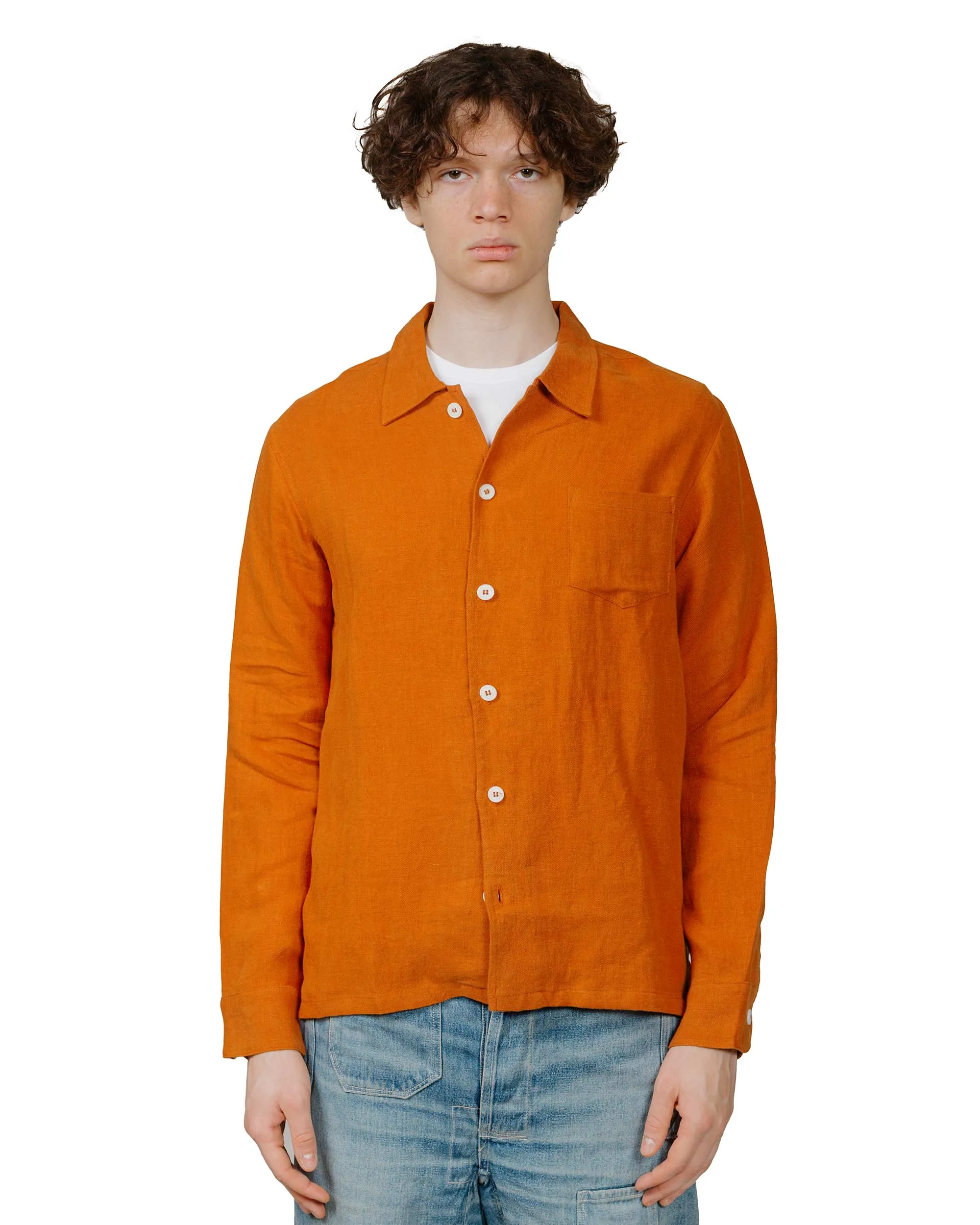 Bather Squash Linen Leisure Shirt sold by Lost & Found product image thumbnail 2
