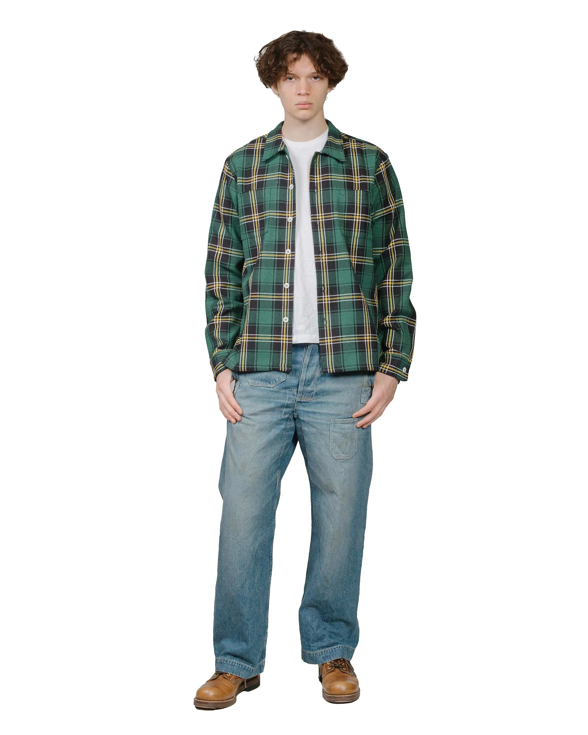 Bather Algae Plaid Flannel Shirt sold by Lost & Found product image thumbnail 4