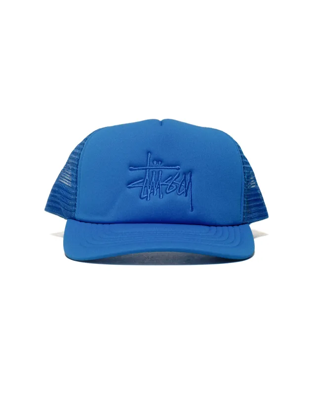 Stüssy Trucker Big Basic Snapback Sport Blue sold by Lost & Found