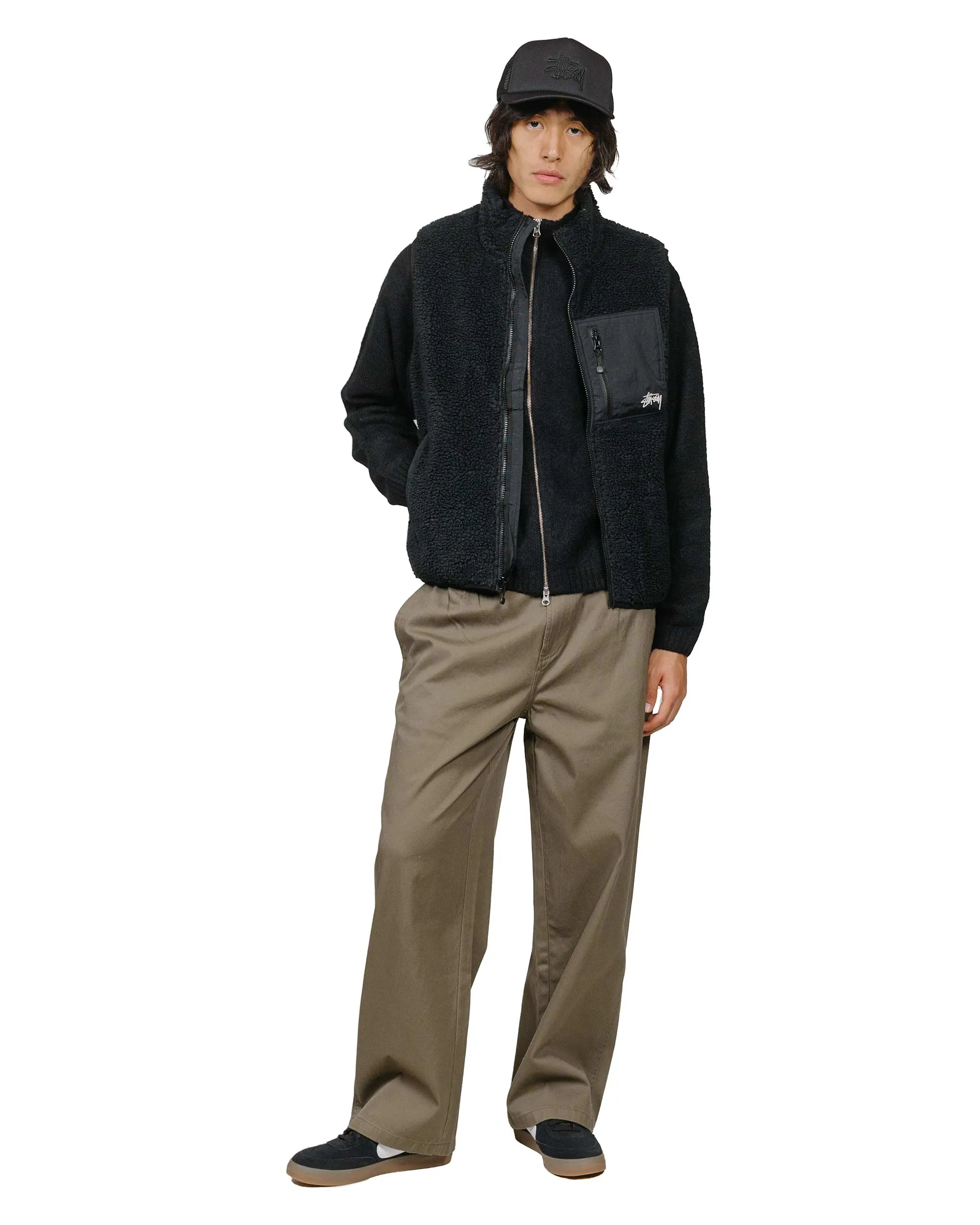 Stüssy Sherpa Reversible Vest Black sold by Lost & Found product image thumbnail 5