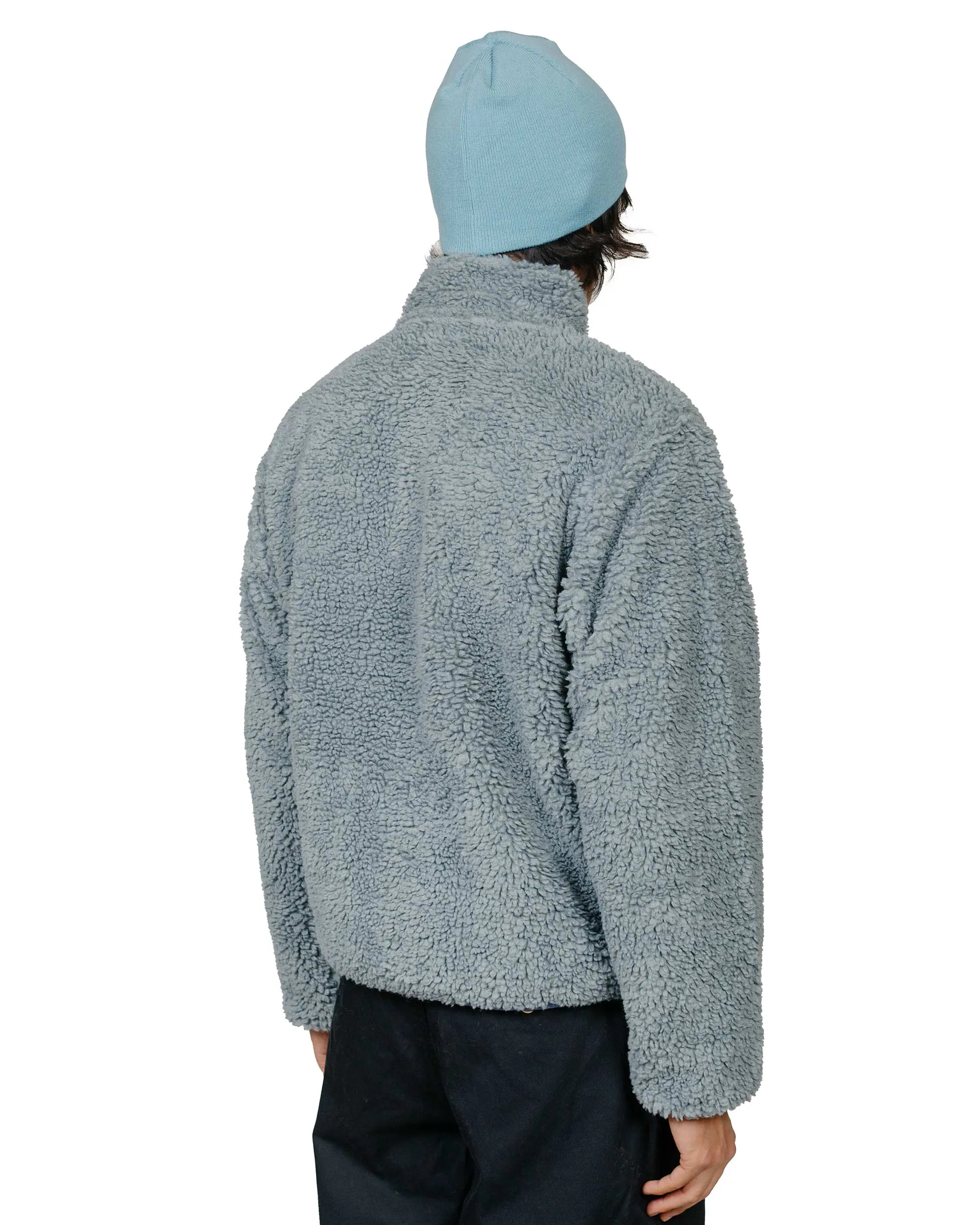 Stüssy Sherpa Reversible Jacket Blue Stone sold by Lost & Found product image thumbnail 4