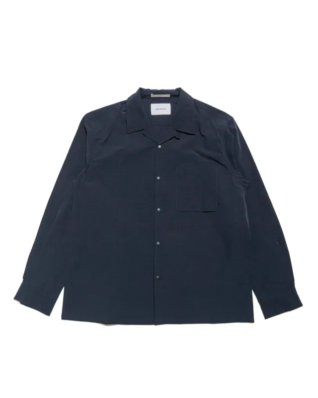 Norse Projects Carsten Travel Light Shirt LS Dark Navy sold by Lost & Found