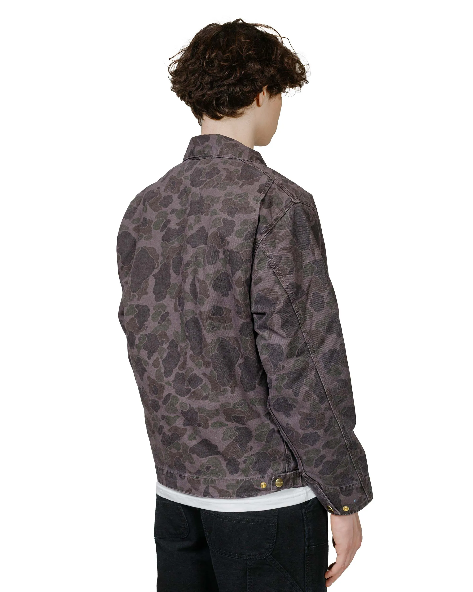 Carhartt W.I.P. Detroit Jacket Duck Camo Green/Graphite Garment Dyed sold by Lost & Found product image thumbnail 3