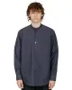 MARKAWARE Regular Fit Mao Collar Shirt Ultimatepima 60/1 Typewriter Charcoal sold by Lost & Found