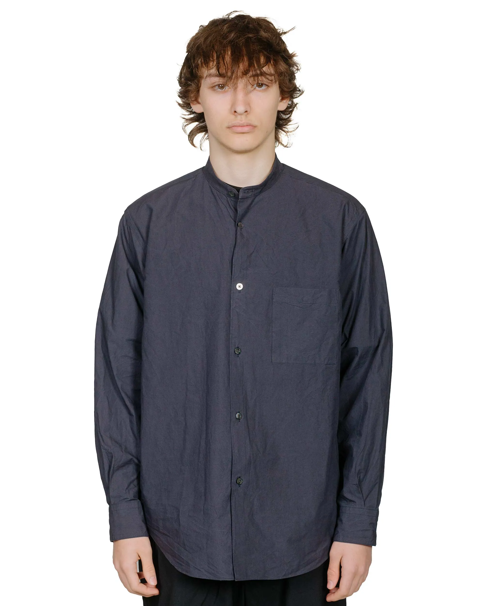 MARKAWARE Regular Fit Mao Collar Shirt Ultimatepima 60/1 Typewriter Charcoal sold by Lost & Found product image thumbnail 2