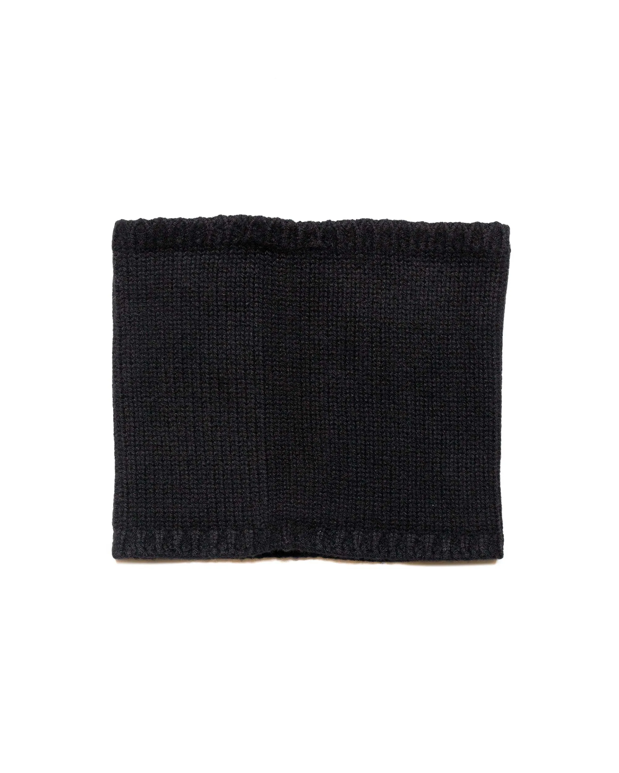 Margaret Howell Chunky Neckwarmer Merino Cashmere Black sold by Lost & Found