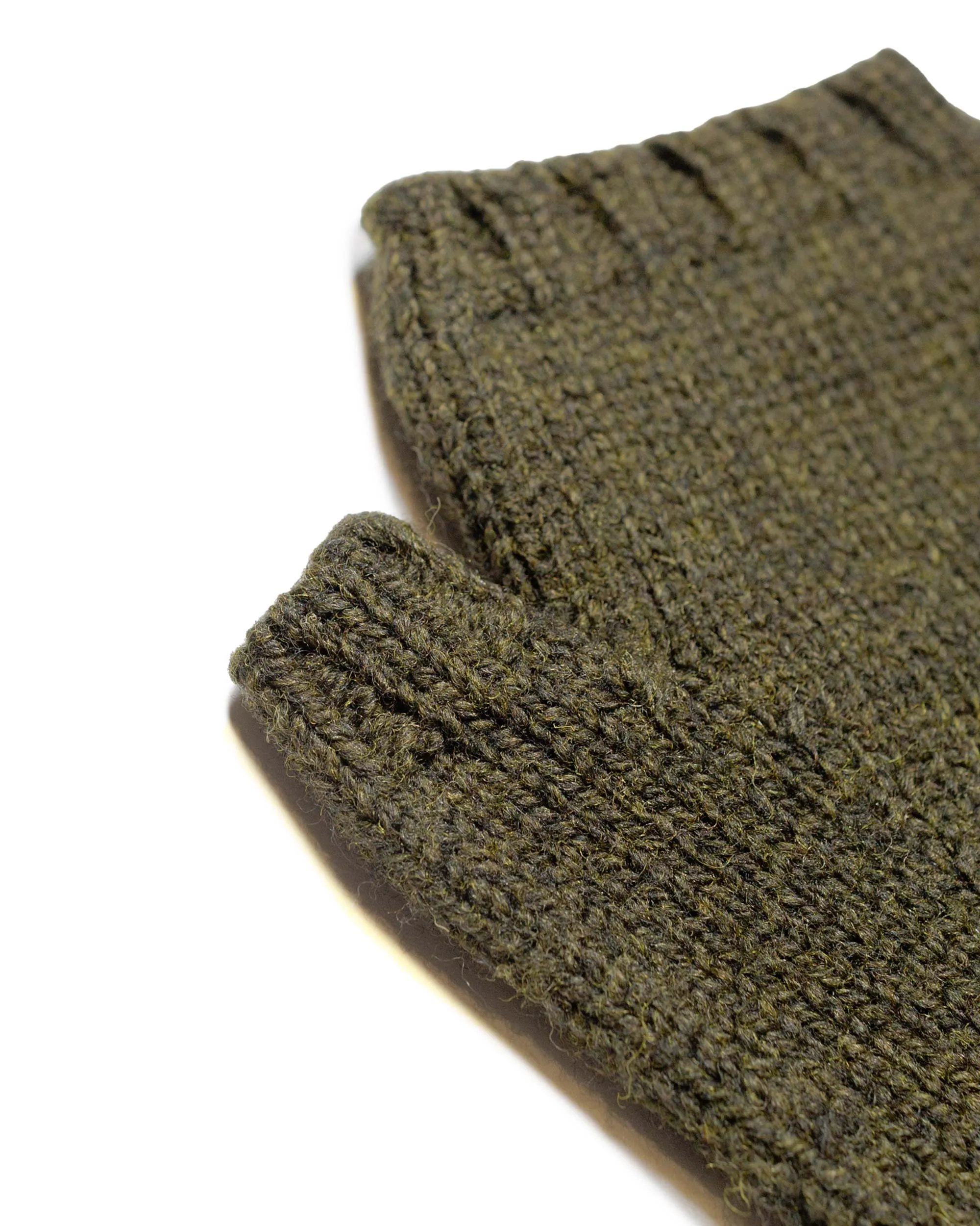MHL Chunky Fingerless Glove British Merino Khaki sold by Lost & Found product image thumbnail 2